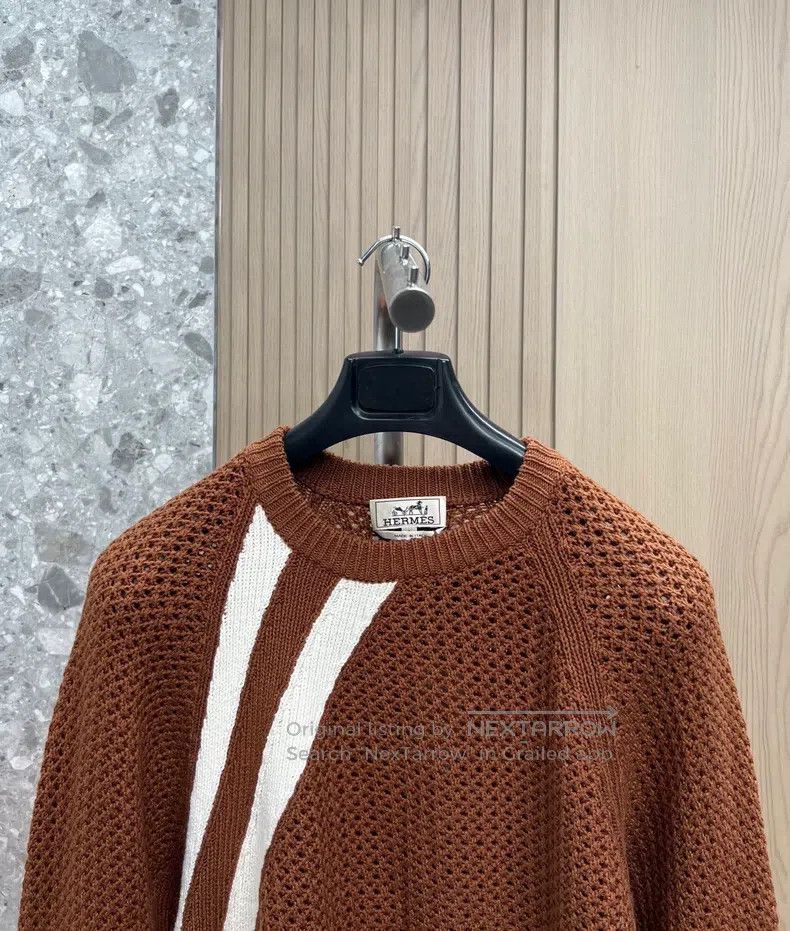 Hermes Hermes Coarse-Knit Sweater, Cashmere + Sea Island Cotton Size US S / EU 44-46 / 1 - 3 Thumbnail