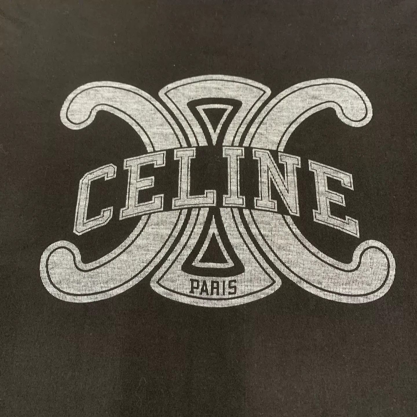 Celine Celine Triomphe Logo Black Short Sleeve S 95 New Size US S / EU 44-46 / 1 - 6 Thumbnail