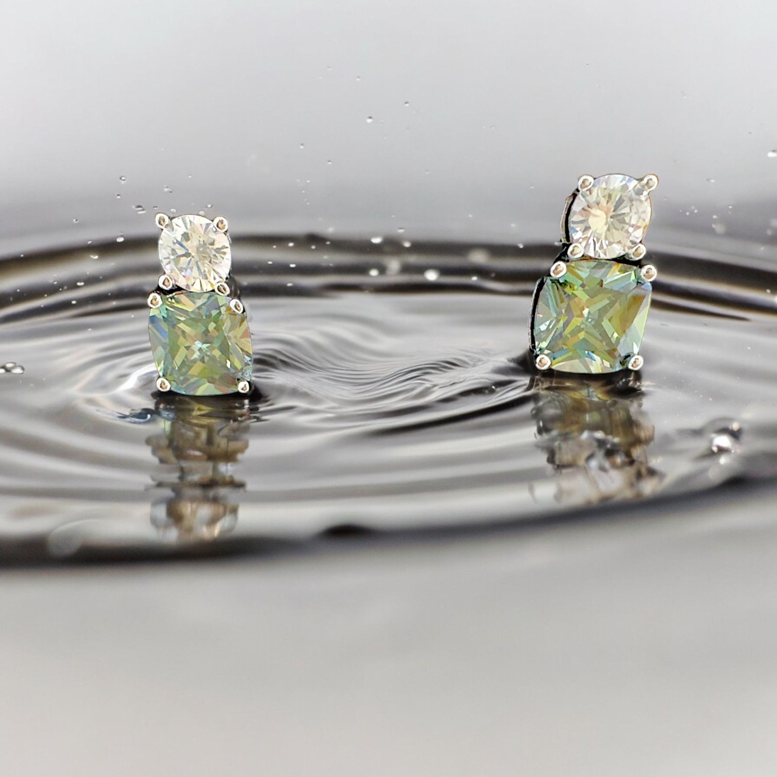 Other Cushion Cut 2.3ct Green Sapphire & Diamond .925 Silver Lab Size ONE SIZE - 19 Thumbnail