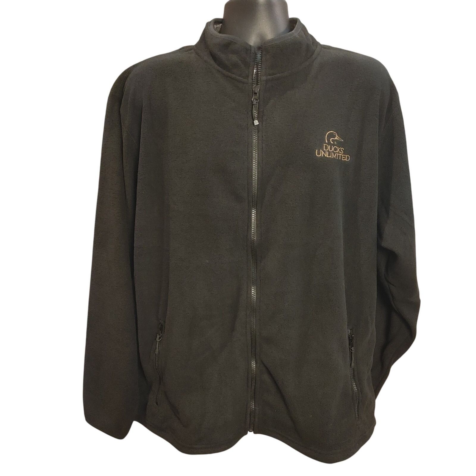 Other Duck's Unlimited Unisex XL Black Soft Fleece Full ZIp Jacket Size XL / US 12-14 / IT 48-50 - 1 Thumbnail
