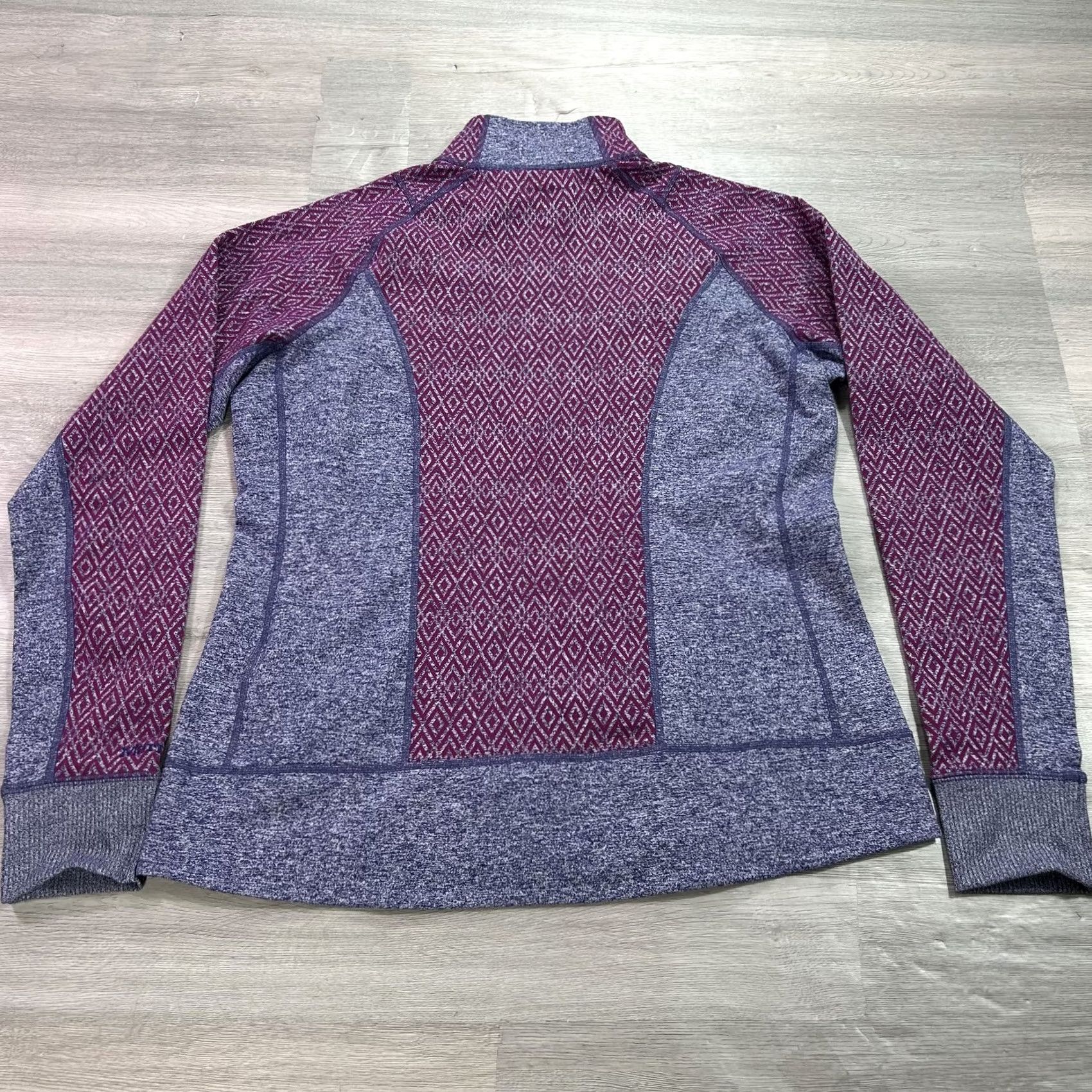 Marmot Marmot Jacket Womens Large Purple Full Zip Geometric Knit Stretch Hiking SCC-418 Size L / US 10 / IT 46 - 2 Thumbnail