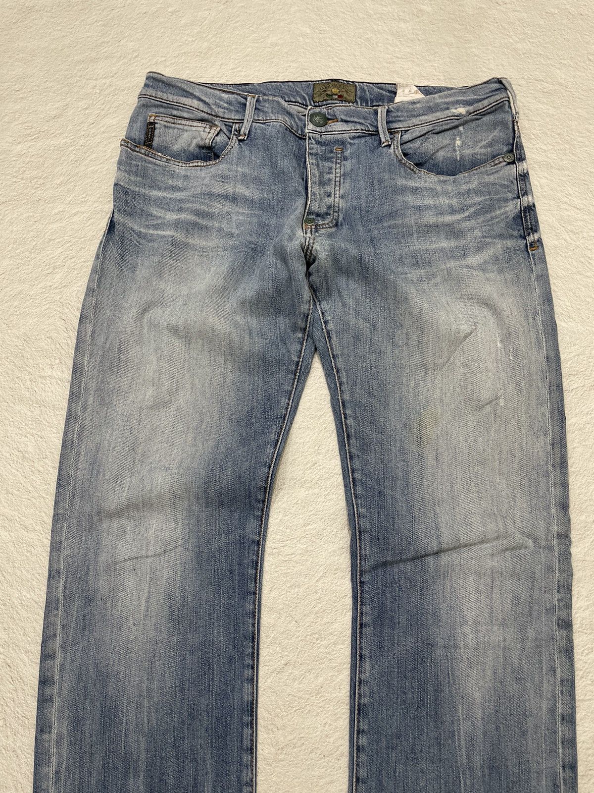 Giorgio Armani 2000s Armani Blue Jeans Washed Y2K Hysteric If6was9 Size US 34 / EU 50 - 2 Thumbnail