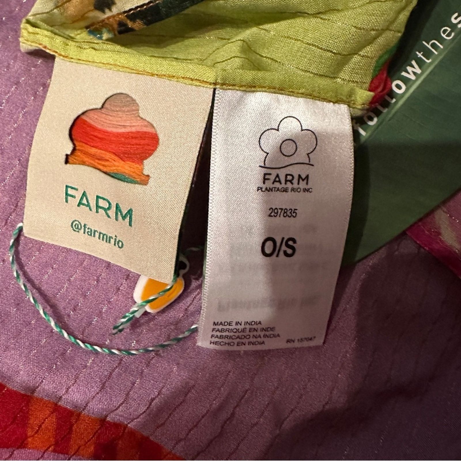 Farm Rio Farm Rio Rainbow Forest Tropical Multicolor Toucan Sarong Size ONE SIZE - 5 Thumbnail