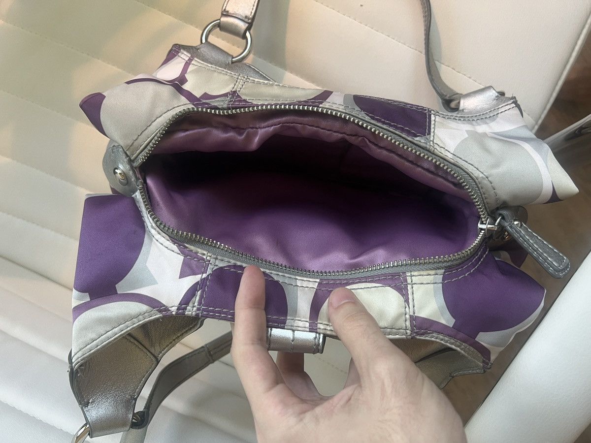 Coach × Designer × Vintage Vintage Coach Y2K Purple Scarf Print Hobo Bag Size ONE SIZE - 4 Thumbnail