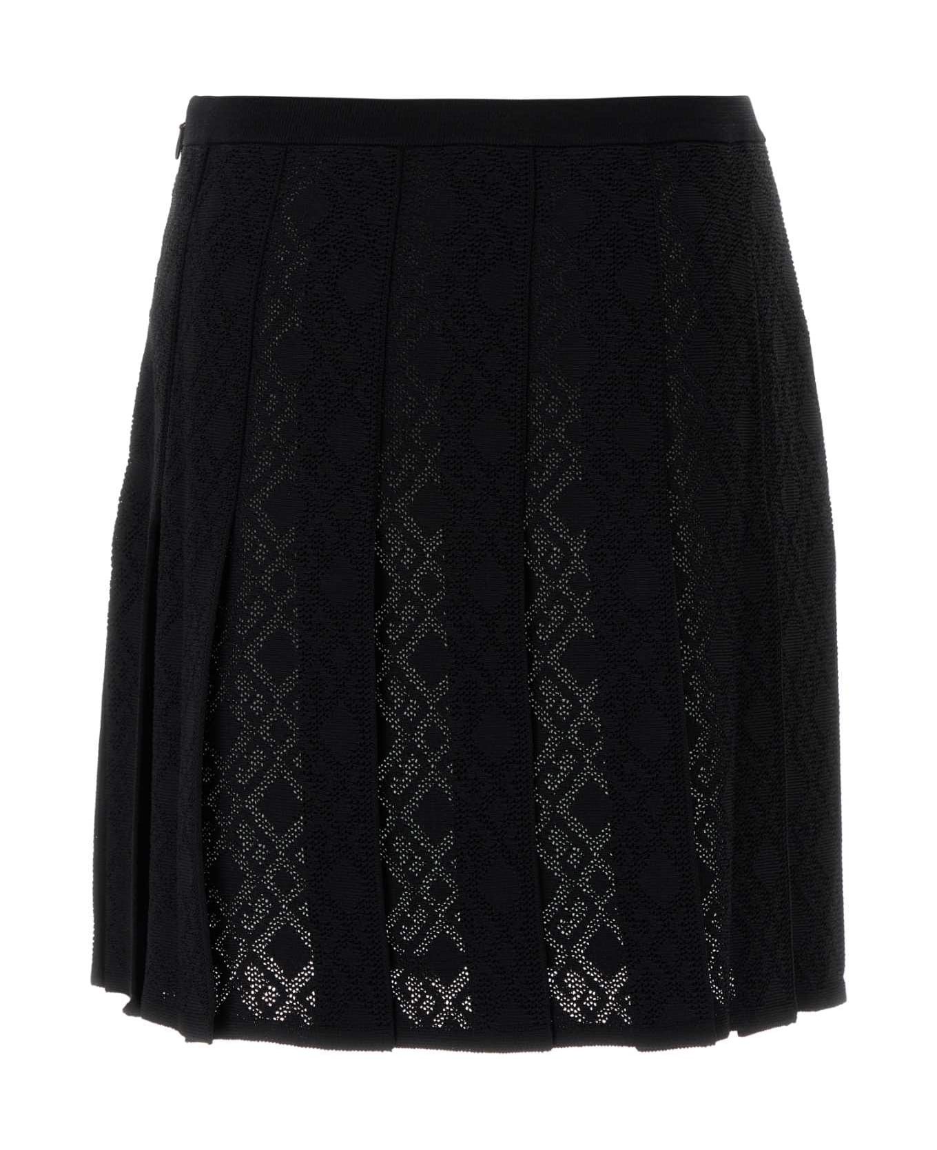 Givenchy o1n1vont0326 Viscose Blend Skirt in Black Size 25" / US 0 / IT 36 - 2 Thumbnail