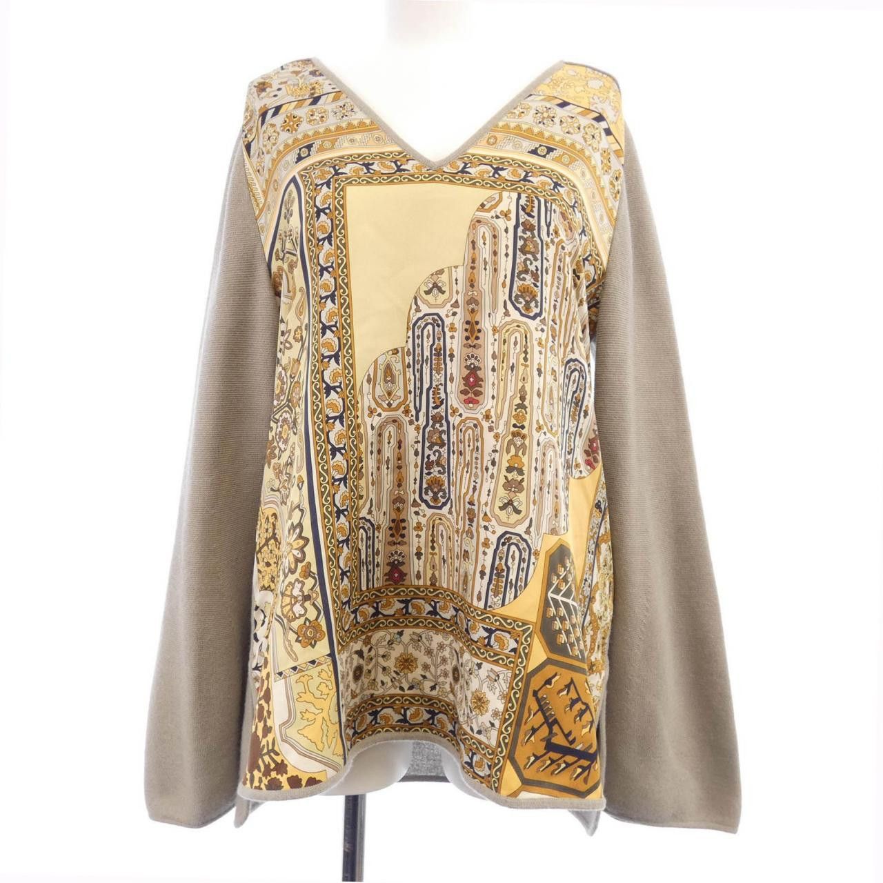 Hermes Hermes Hermes Twillene Knit Cotton Tops DUTY FREE for USA Size ONE SIZE - 1 Thumbnail