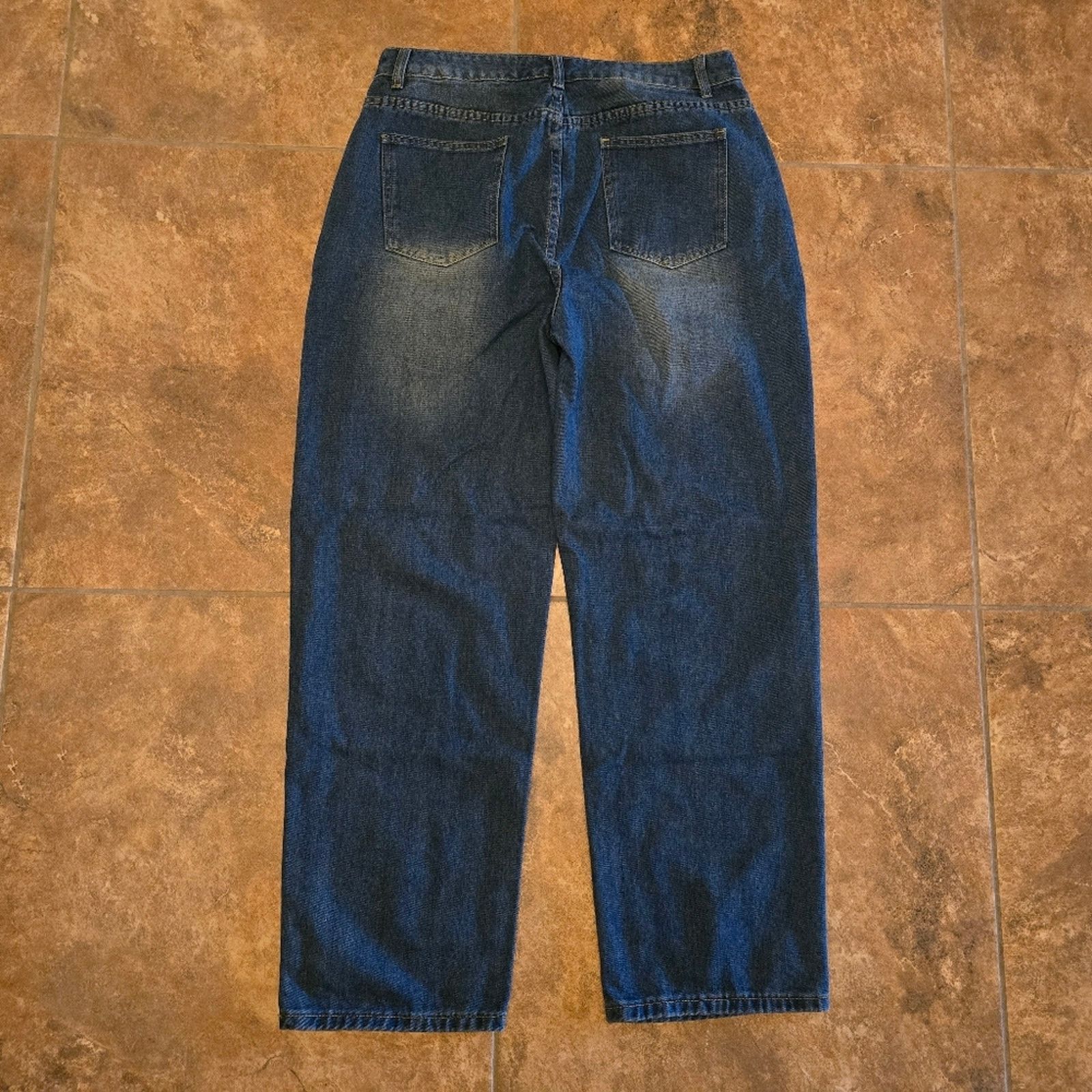 Other Dark Denim Button Detailed Straight Jean Size 32" / US 10 / IT 46 - 2 Thumbnail