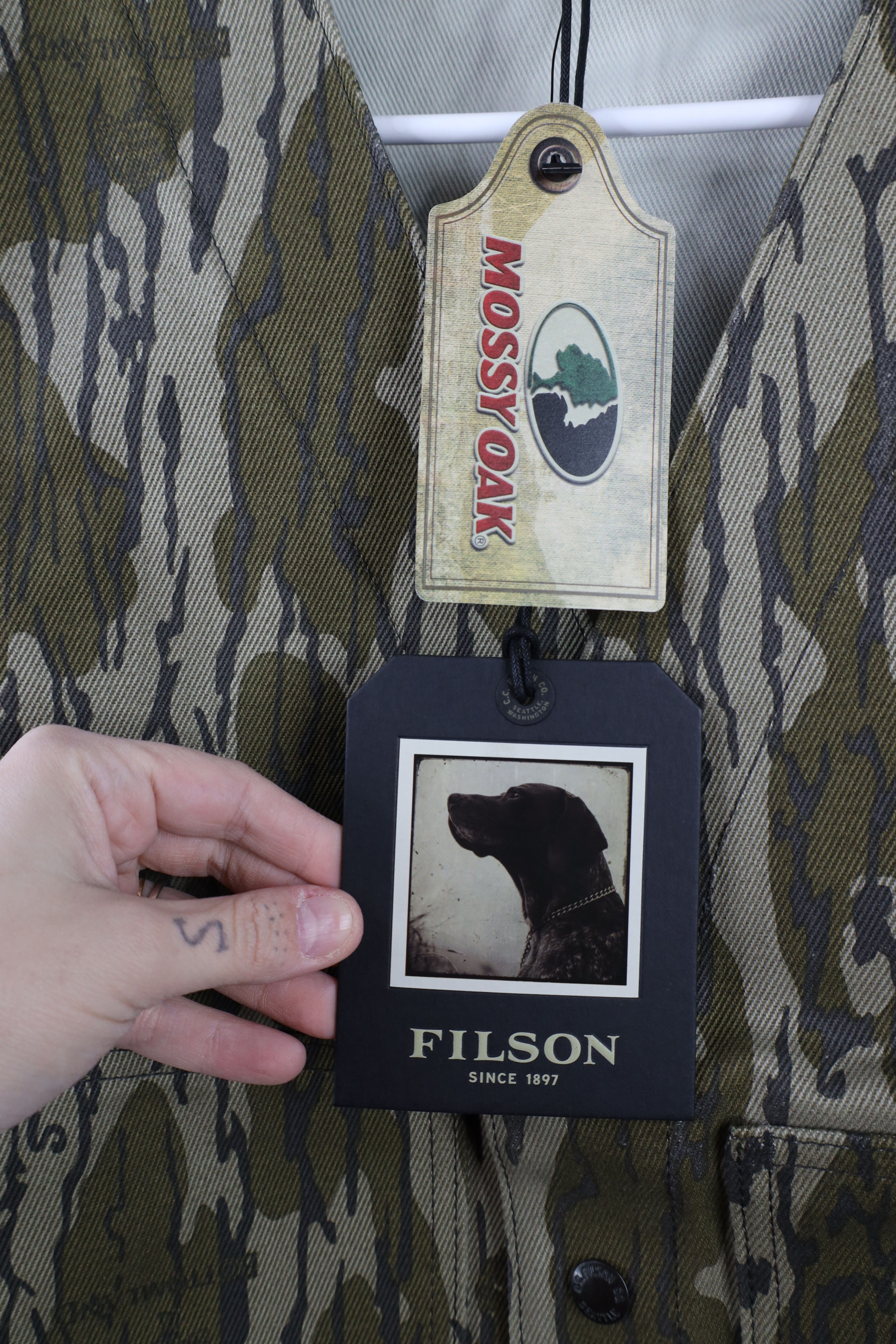 Filson New CC Filson Mossy Oak Bottom Land Camouflage Cruiser Vest Size US L / EU 52-54 / 3 - 4 Thumbnail