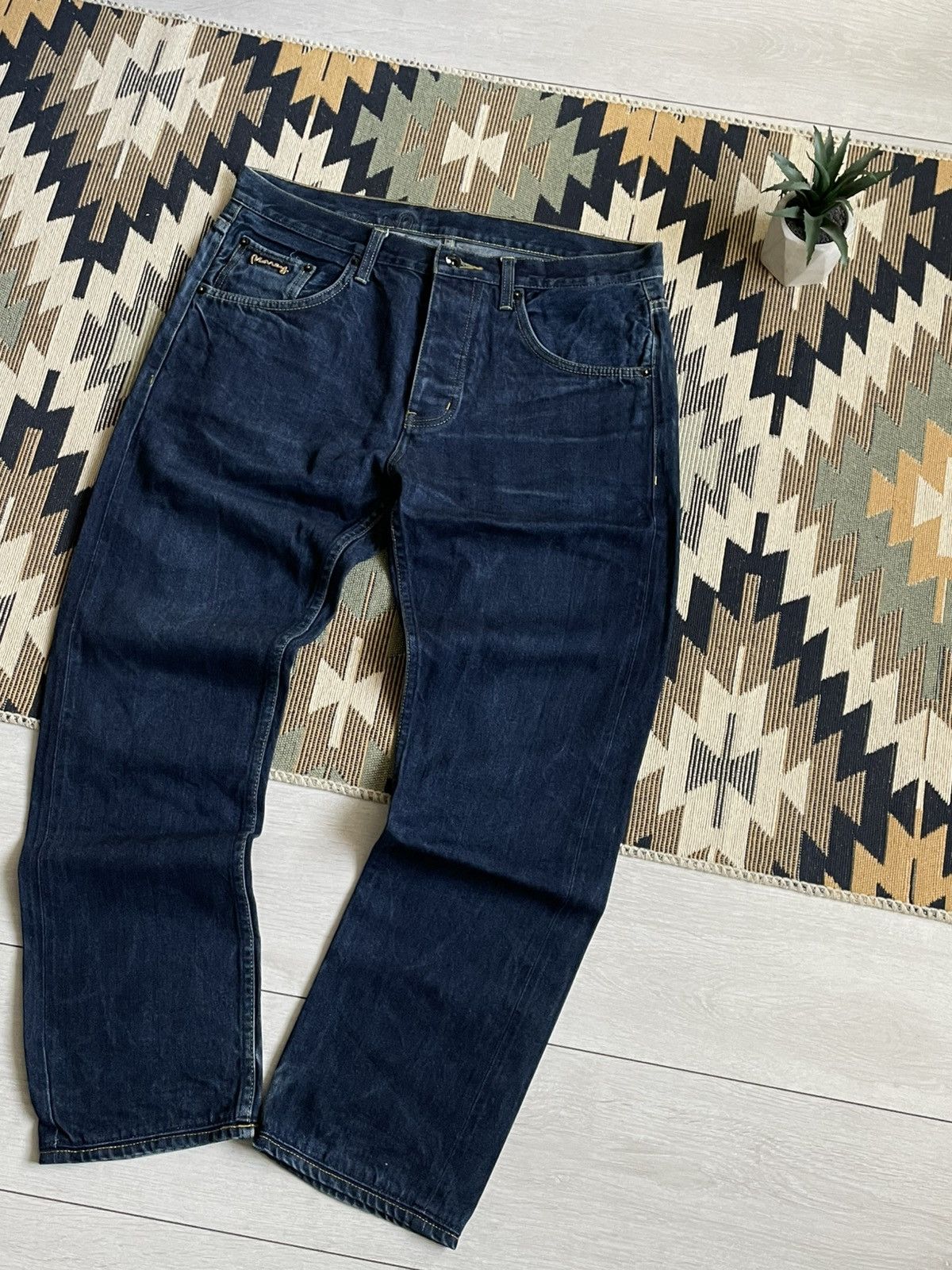 Japanese Brand × Vintage 💸MONEY DENIM BIG LOGO JEANS💸 Size US 32 / EU 48 - 8 Thumbnail