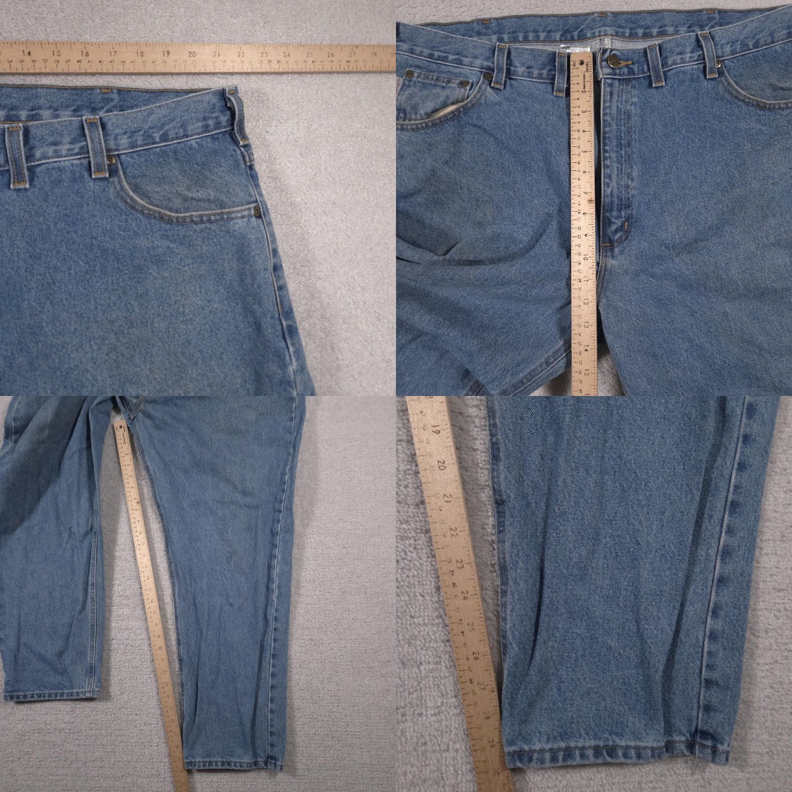 Carhartt Carhartt Jeans Mens 44x30 Blue Relaxed Fit Denim Straight Leg 100% Cotton Pants Size US 44 / EU 60 - 9 Thumbnail