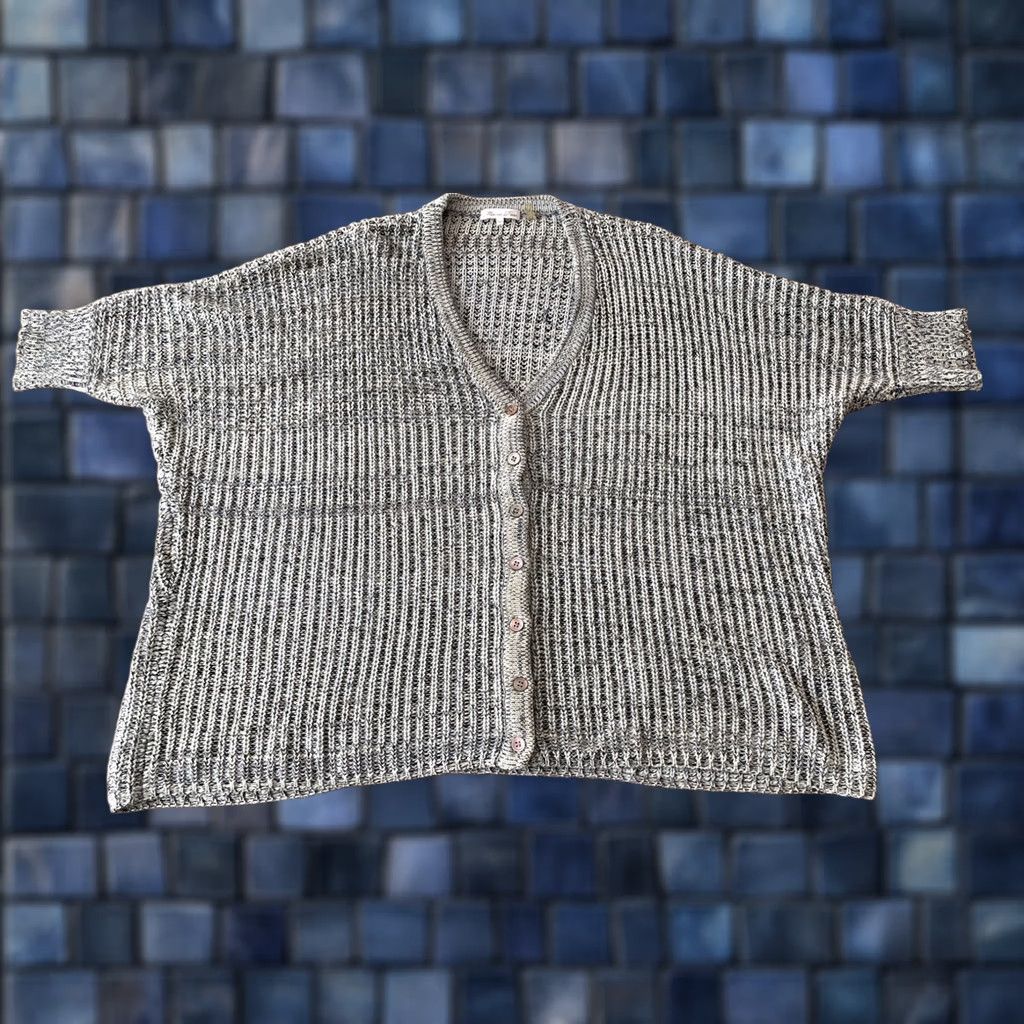 Vintage Minnie Rose Cardigan Women Size XS/S Oversized Cable Knit Marled Fisherman Button Front Green Supersoft Knit Vintage No Size S / US 4 / IT 40 - 1 Thumbnail