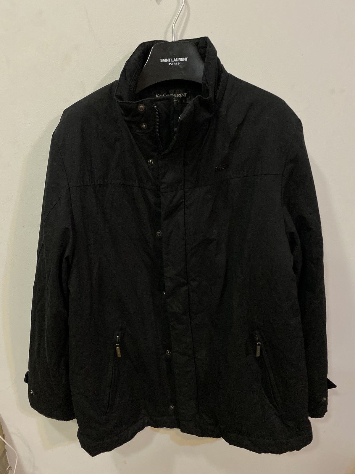 Yves Saint Laurent Winter Warm YSL Jacket Black Vintage Parka Bomber Size US S / EU 44-46 / 1 - 16 Thumbnail