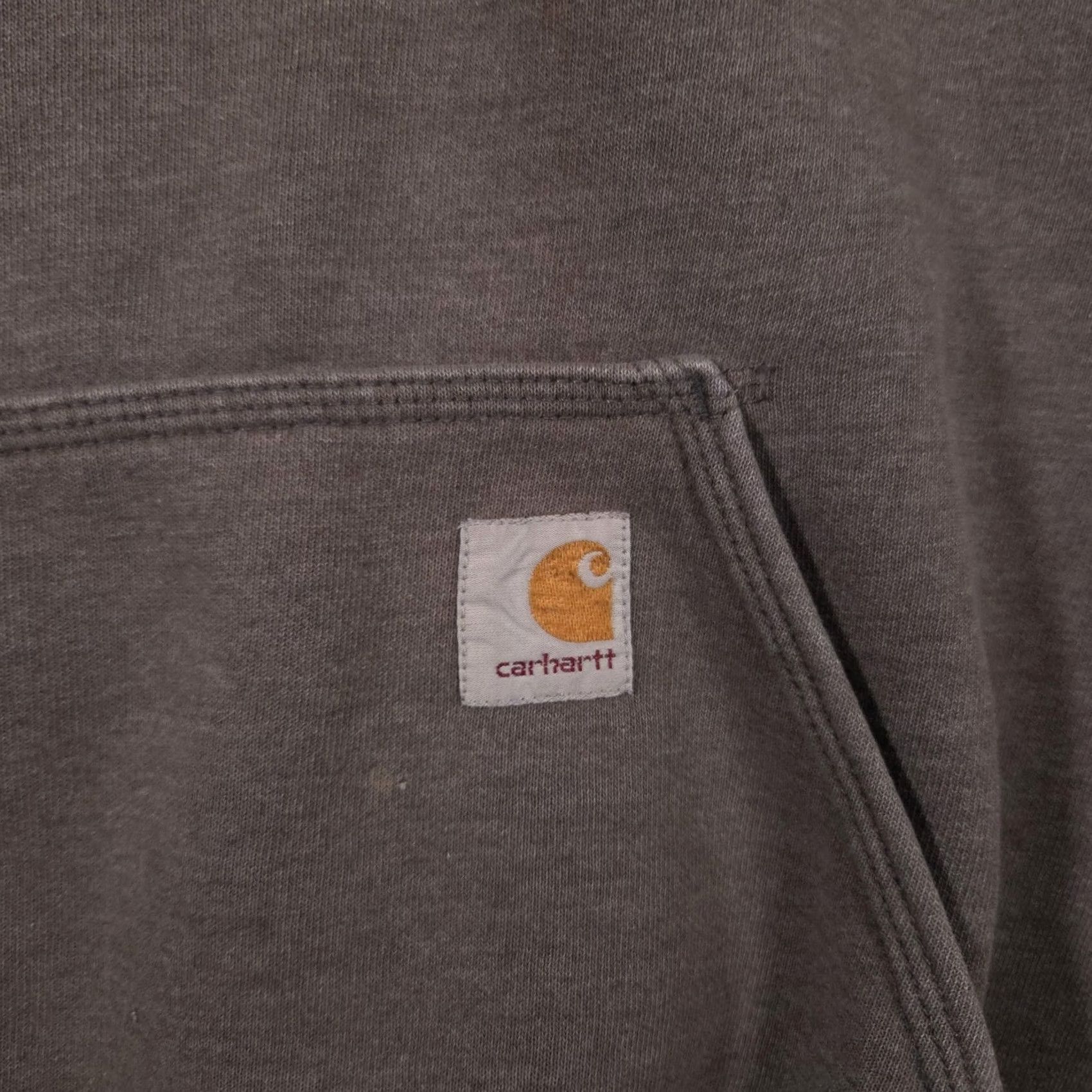 Carhartt VINTAGE Carhartt Sweatshirt Hoodie Mens 2XL Gray Original Fit Sleeve Logo Workwear Pullover Hooded Pockets Lined Graphic Print Size US XXL / EU 58 / 5 - 3 Thumbnail