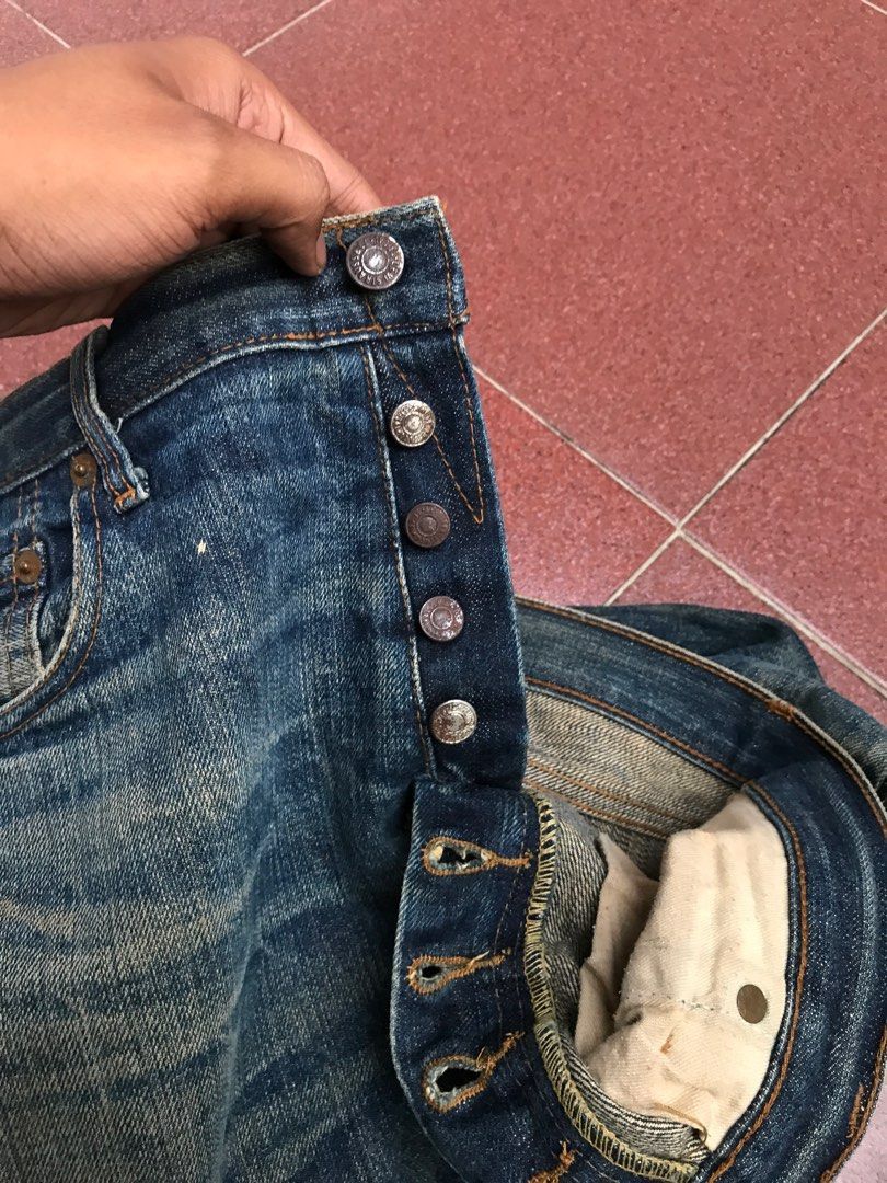 Levi's × Vintage Vintage 1992 Levis Big E selvedge distressed denim Size US 32 / EU 48 - 5 Thumbnail