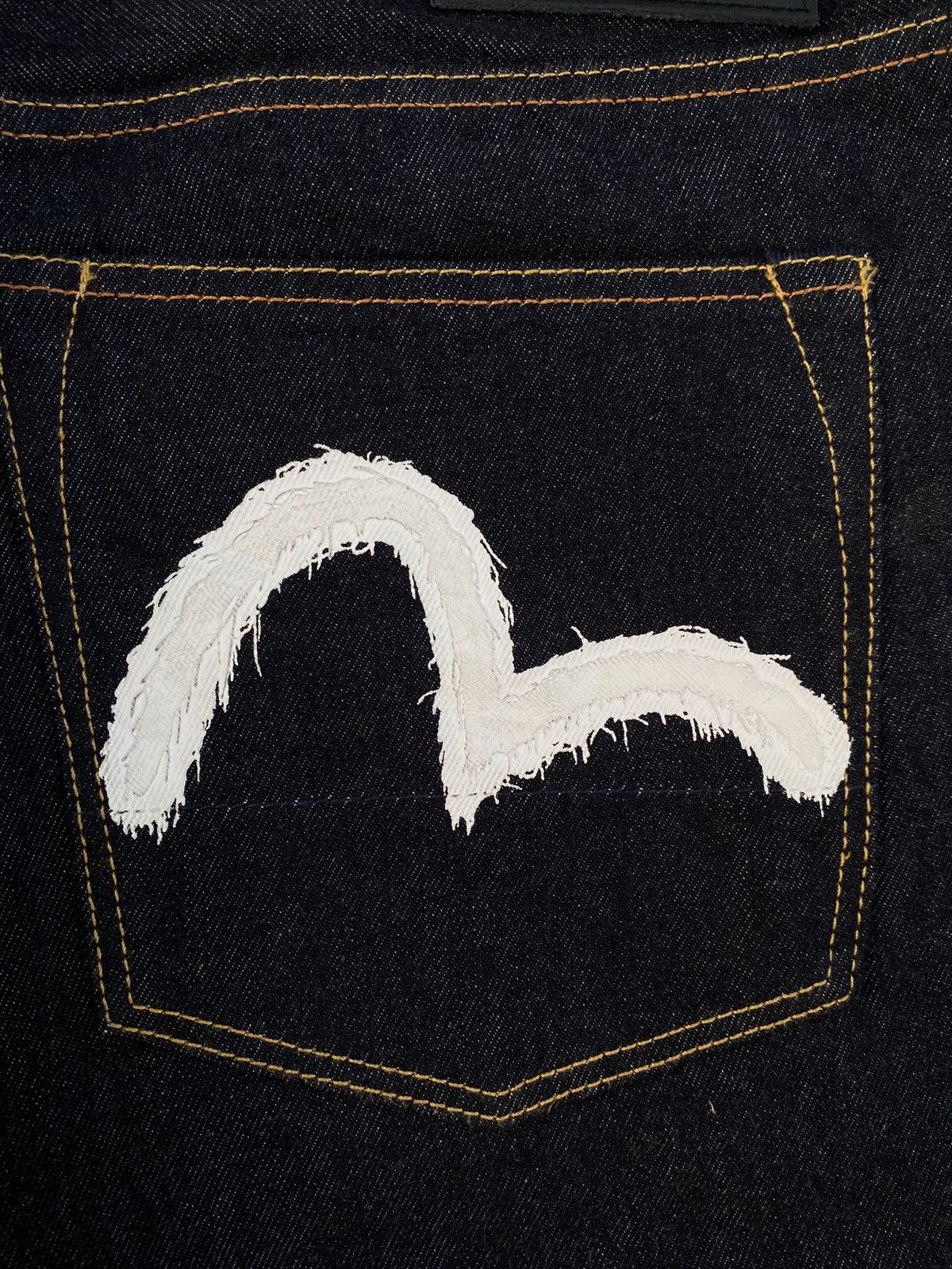 Evisu EVISU KURO JEANS WHITE SEA GULLS WITH GOLD SELVEDGE Size US 38 / EU 54 - 4 Thumbnail
