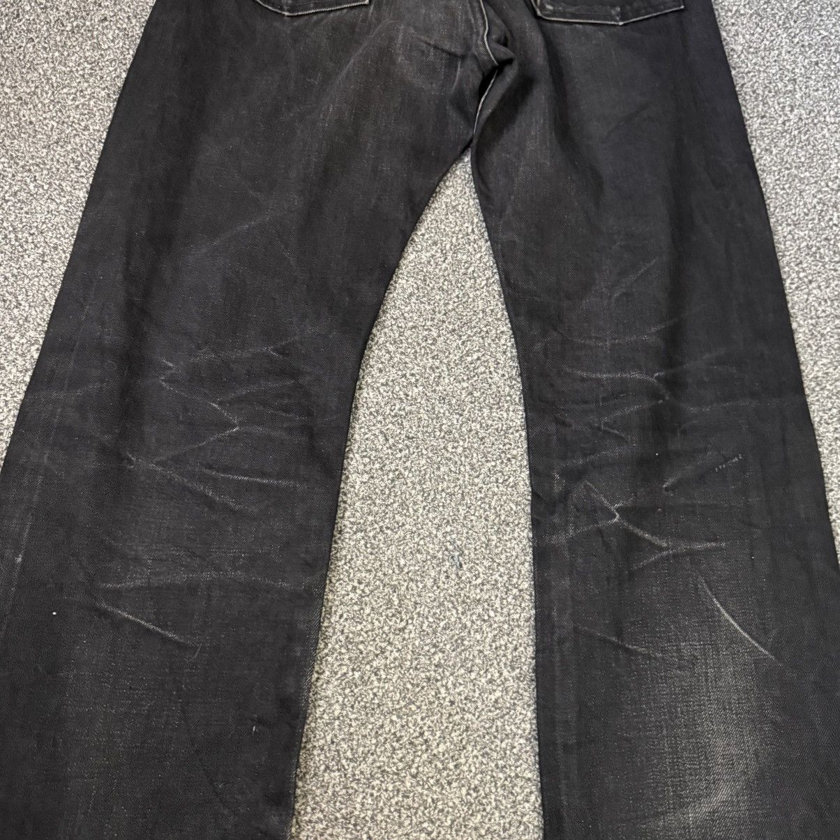 If Six Was Nine 🔥🇯🇵 Vintage Black Fade Distressed Denim Boycott Selvedge Size US 30 / EU 46 - 9 Thumbnail