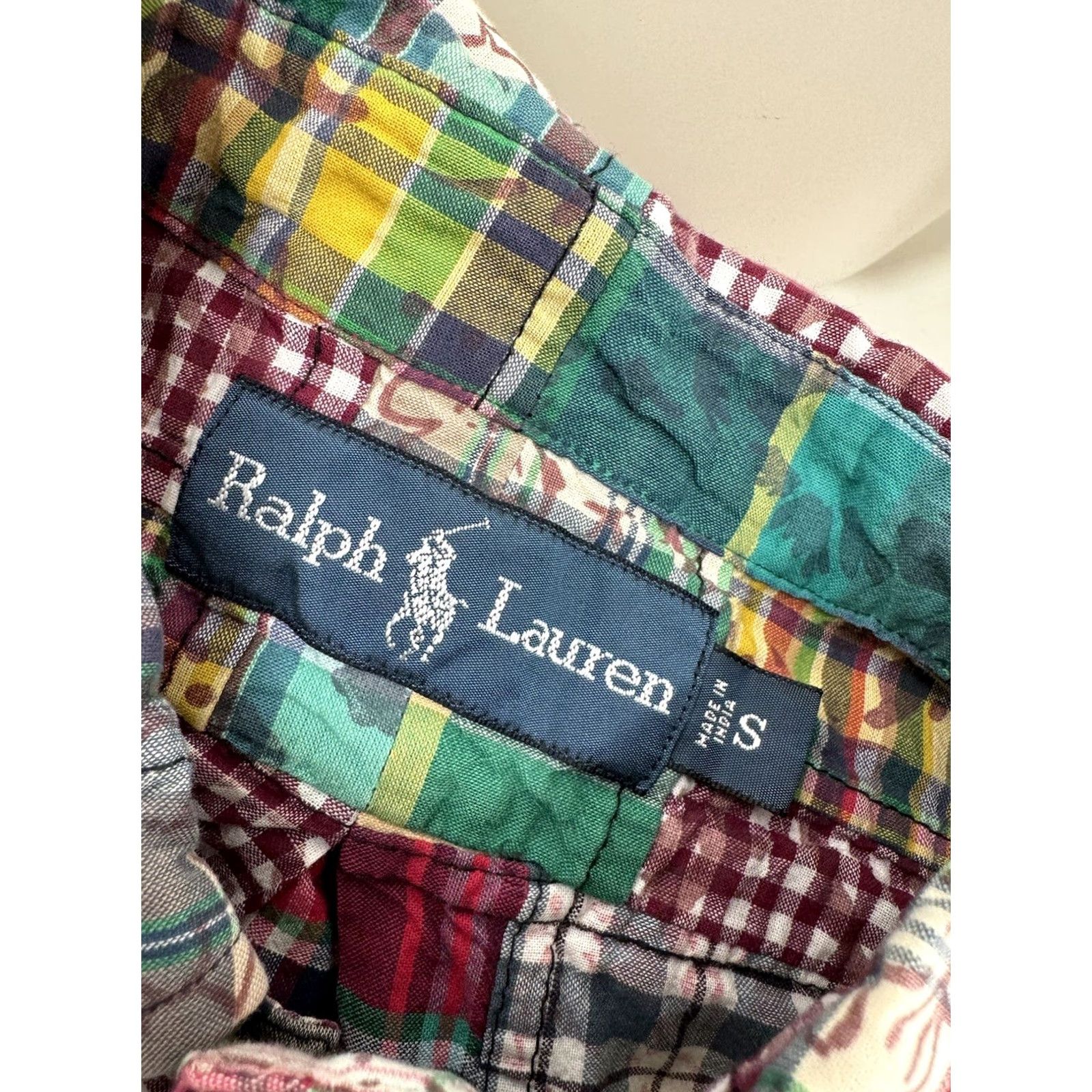 Ralph Lauren RALPH LAUREN Patchwork Plaid Mens S Colorful Shirt Size US S / EU 44-46 / 1 - 5 Thumbnail