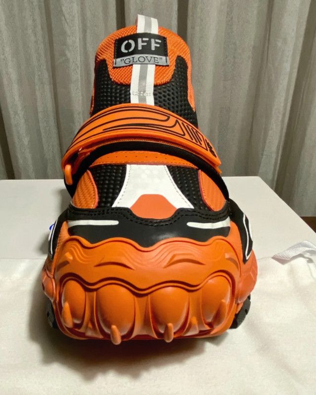 Off-White Off-White Glove Slip On Orange / Black Sneakers Size US 9 / EU 42 - 3 Thumbnail
