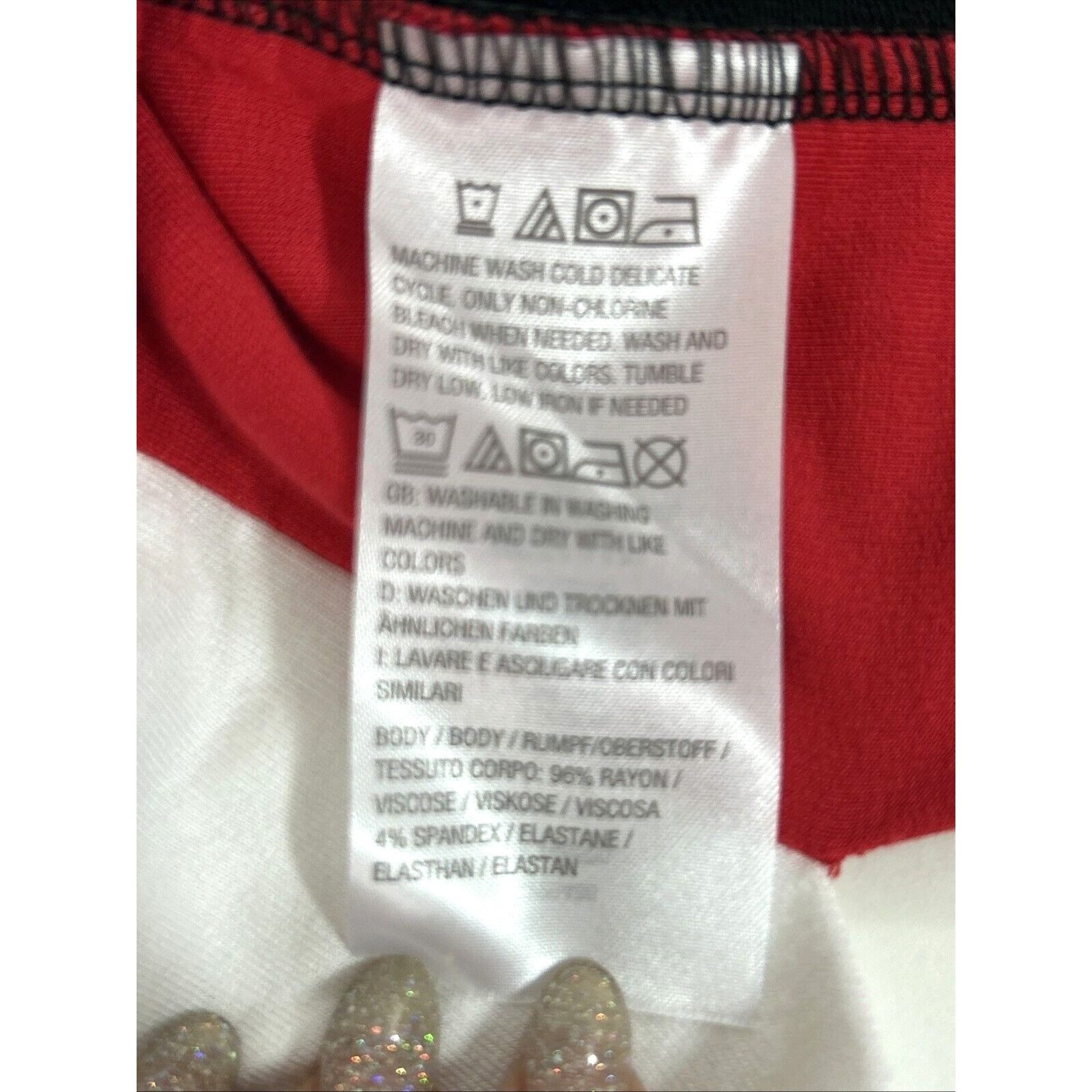 Other Attitudes by Renee Beach Dress XL Black Red White Colorblock Size XL / US 12-14 / IT 48-50 - 8 Thumbnail