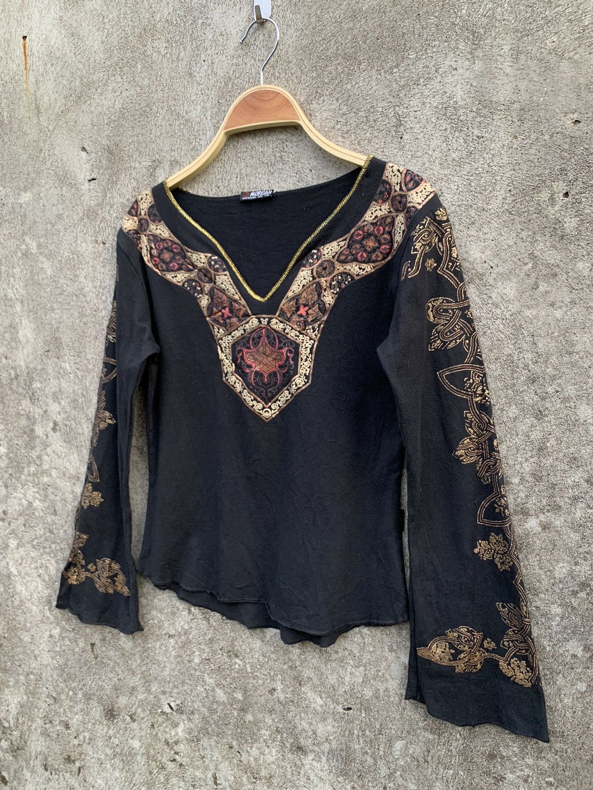 Japanese Brand Morgan de toi gothic tribal flared sleeve Size XS / US 0-2 / IT 36-38 - 2 Thumbnail