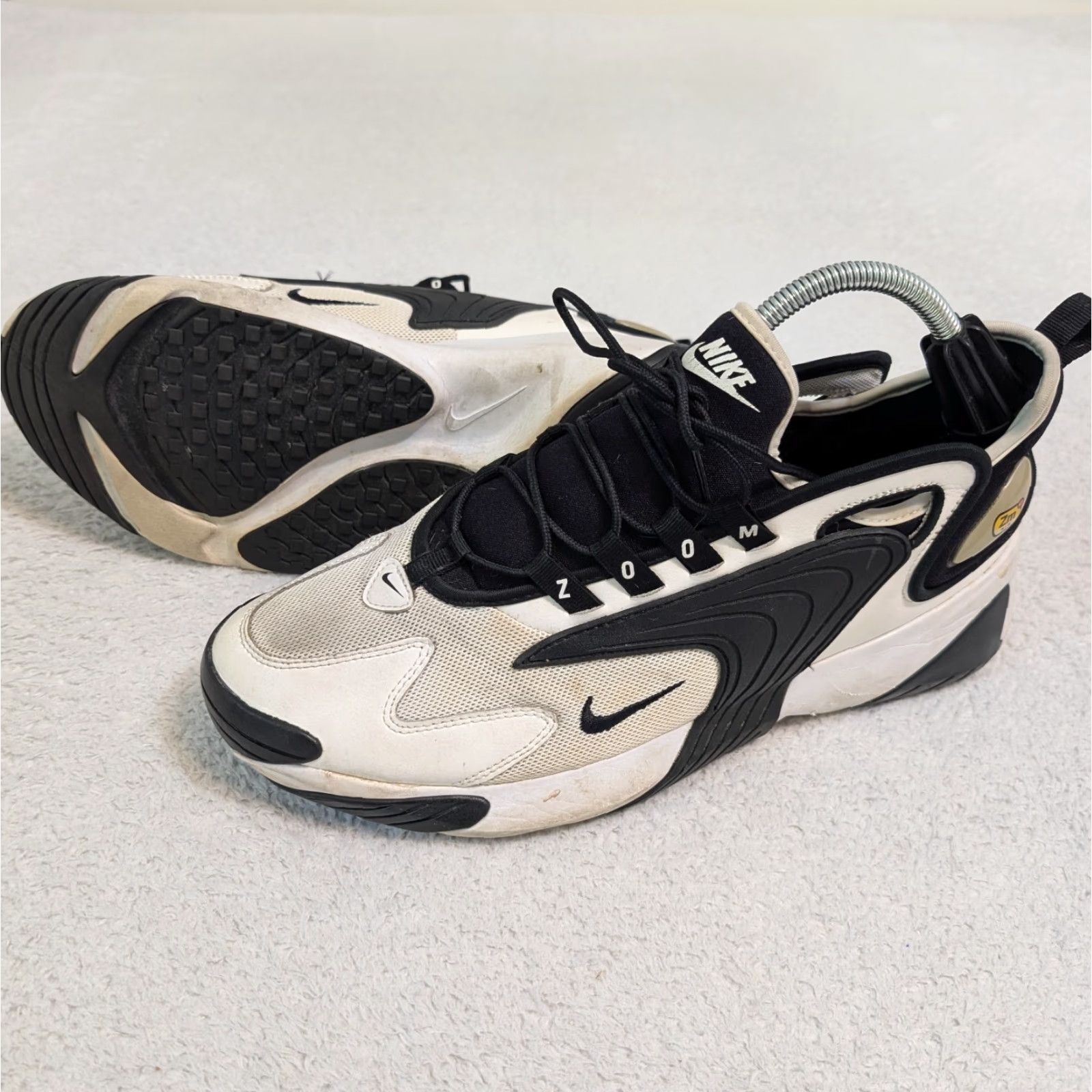 Nike NIKE Men's 11.5 Zoom 2000 Sneakers White/Black A00269-101 Shoes Mens 11.5 White Black Japan Vintage? Size US 12 / EU 45 - 2 Thumbnail