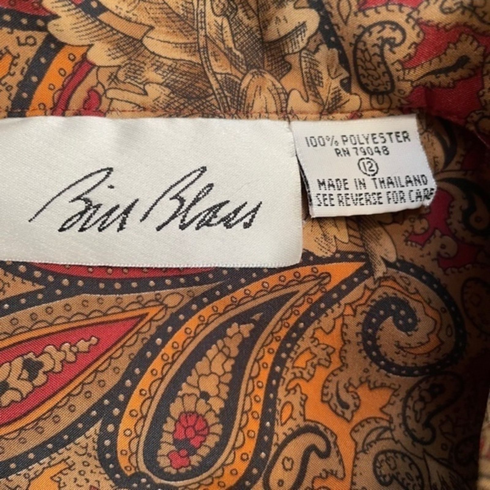Bill Blass Bill Blass Vintage Paisley Puff Sleeve Blouse Size XL / US 12-14 / IT 48-50 - 4 Thumbnail