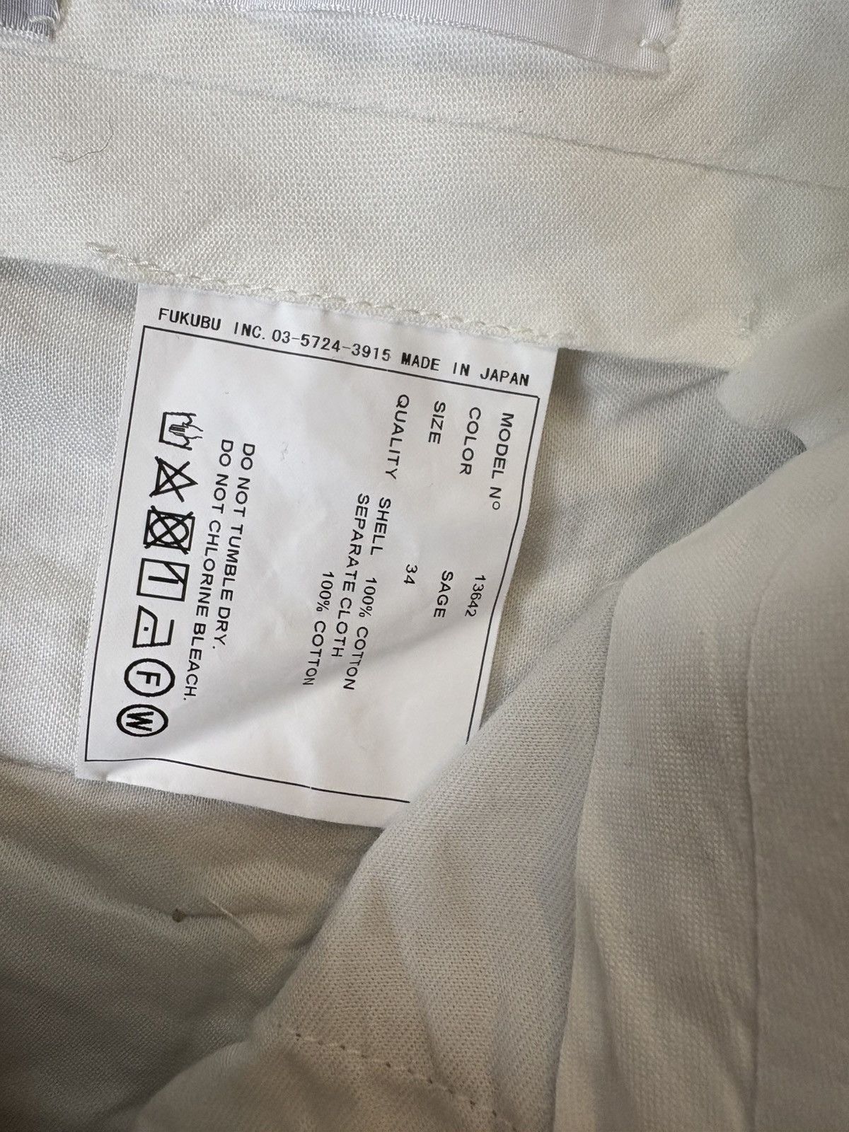 YAECA Made In Japan Cotton Chinos Size US 34 / EU 50 - 5 Thumbnail
