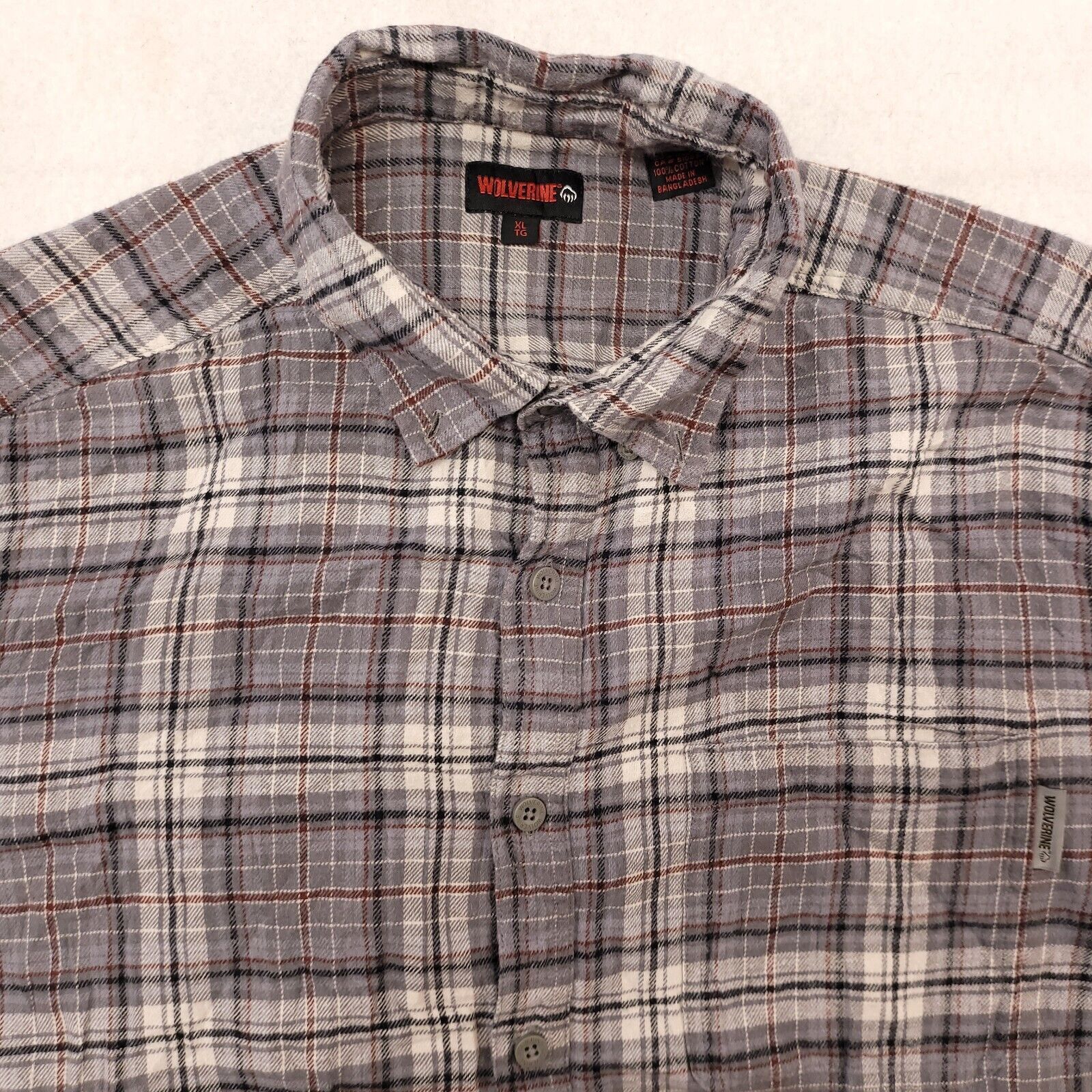 Wolverine Wolverine Tartan Flannel Shirt Mens Size Extra Large XL Gray Size US XL / EU 56 / 4 - 1 Thumbnail