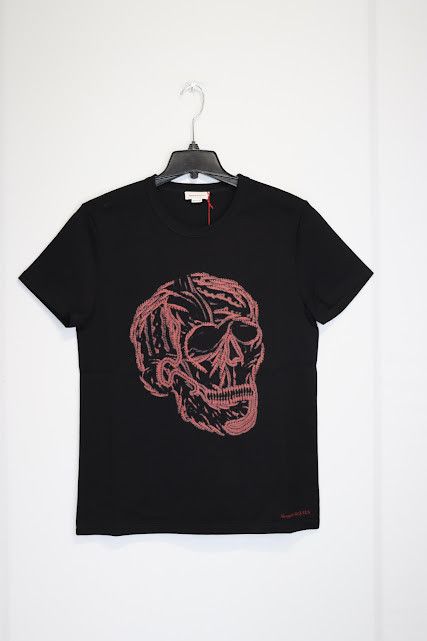 Alexander McQueen o1rshd1 Skull Logo T-Shirt in Black Size US M / EU 48-50 / 2 - 2 Thumbnail