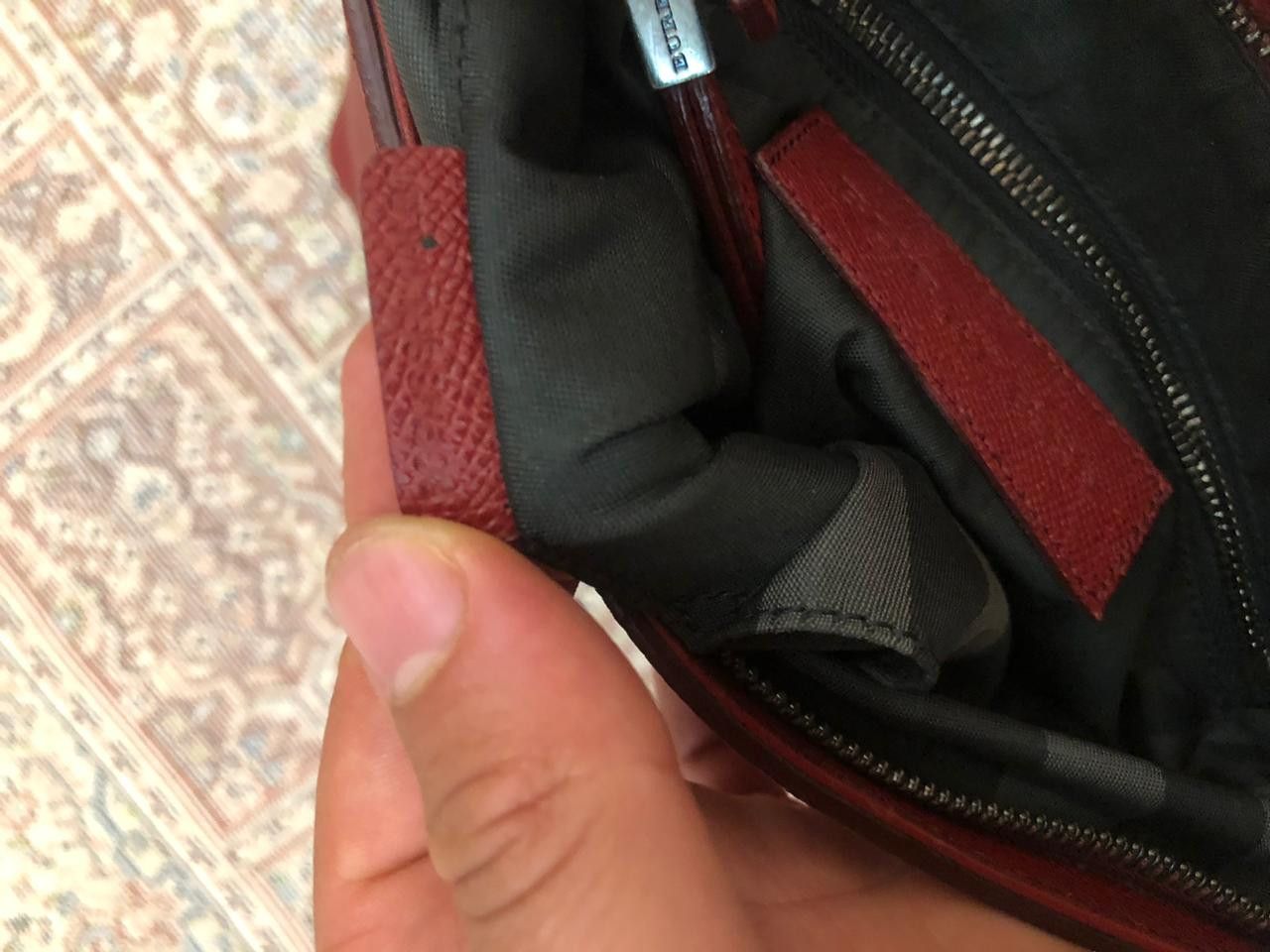 Burberry Burberry Red Leather Crossbody Messenger Bag Size ONE SIZE - 10 Thumbnail