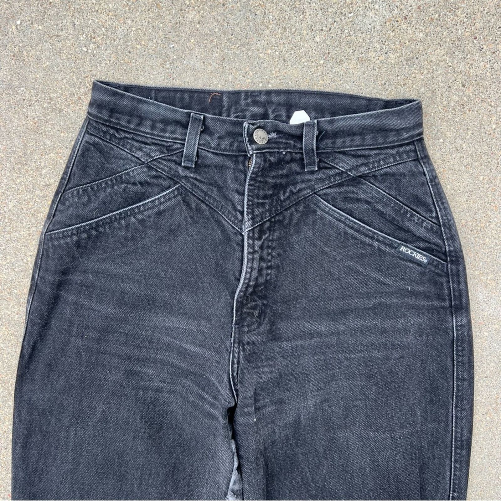 Rockies Black High Waist Wedgie Fit Bareback Cowgirl Jeans