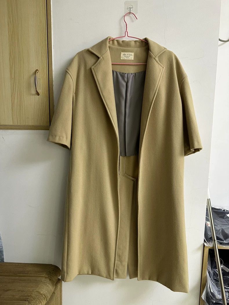Fear of God Khaki wool half-sleeved coat