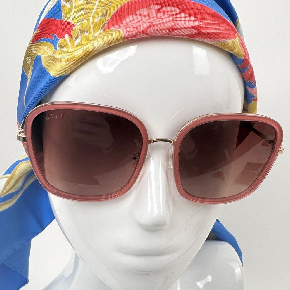 Other DIFF NWOT Pink & Gold Genevive Oversized Sunglasses Size ONE SIZE - 1 Thumbnail