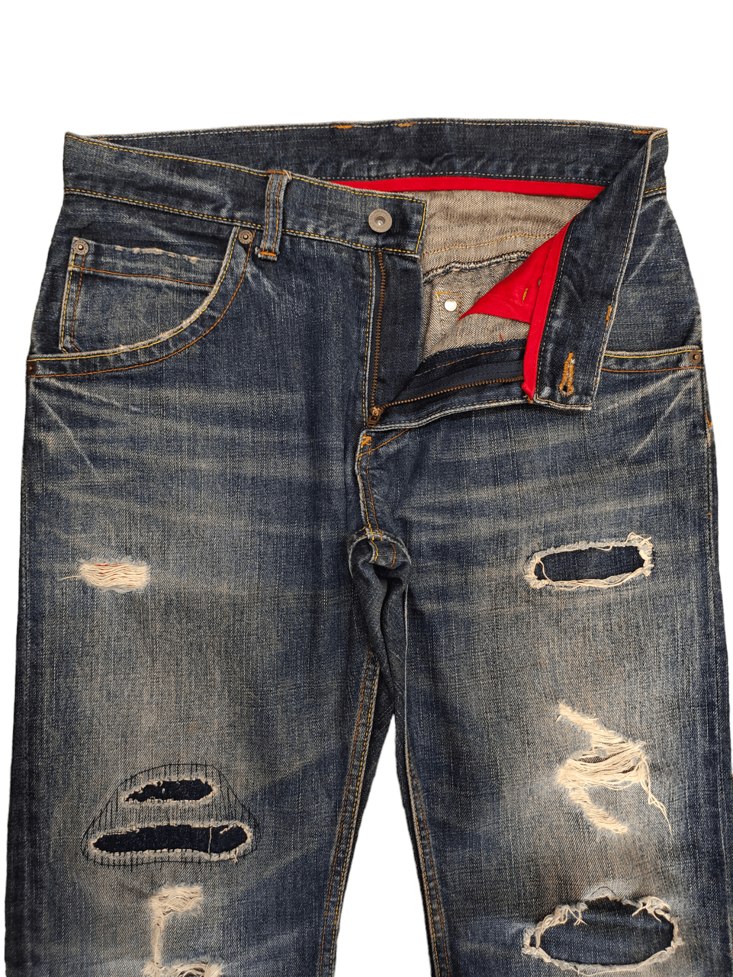 Kapital Vintage Y2k Takeo Kikuchi Repaired Jeans Undercover Style Size US 32 / EU 48 - 11 Thumbnail