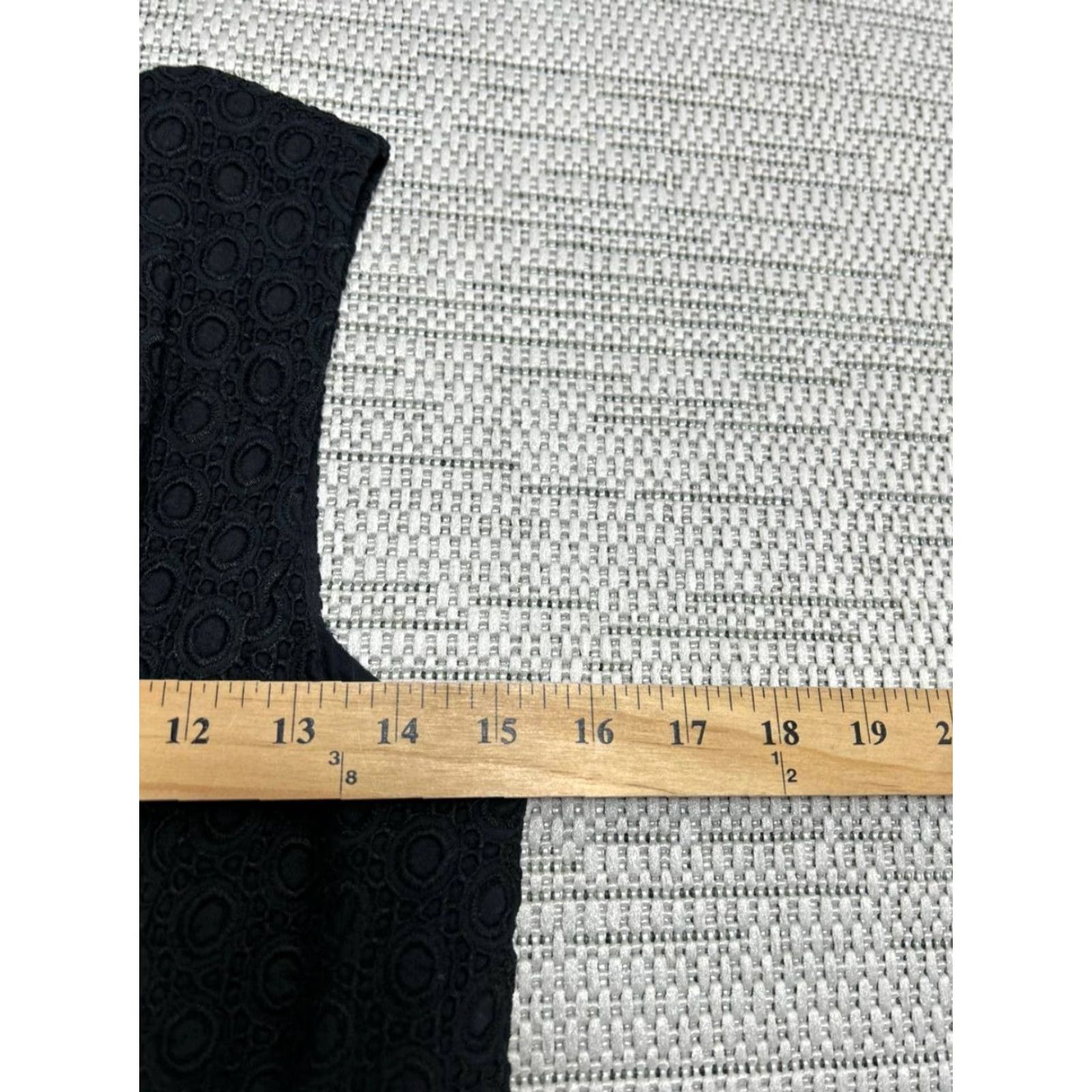 Theory Theory Shirt Womens 6 Black Cotton Lace Gwideen Eyelet Zip Back Shift Dress Size M / US 6-8 / IT 42-44 - 5 Thumbnail