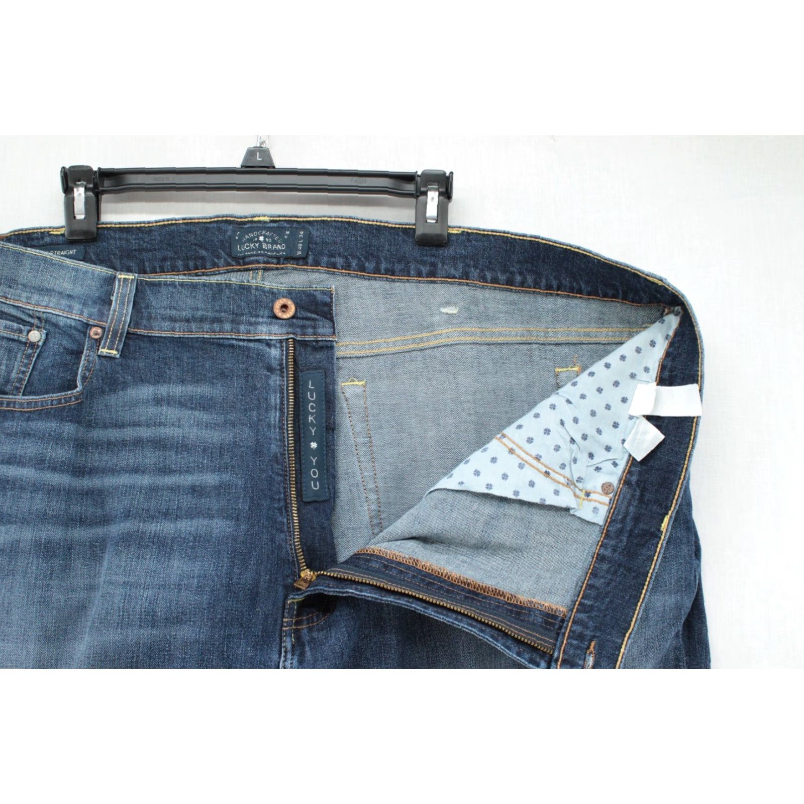 Lucky Brand Lucky Brand Denim Jeans Men 48x35 Dark Blue 181 Relaxed Straight Cotton Blend 5-Pocket Design City USA Dad Ranch Wear Modern Classic Size US 32 / EU 48 - 5 Thumbnail