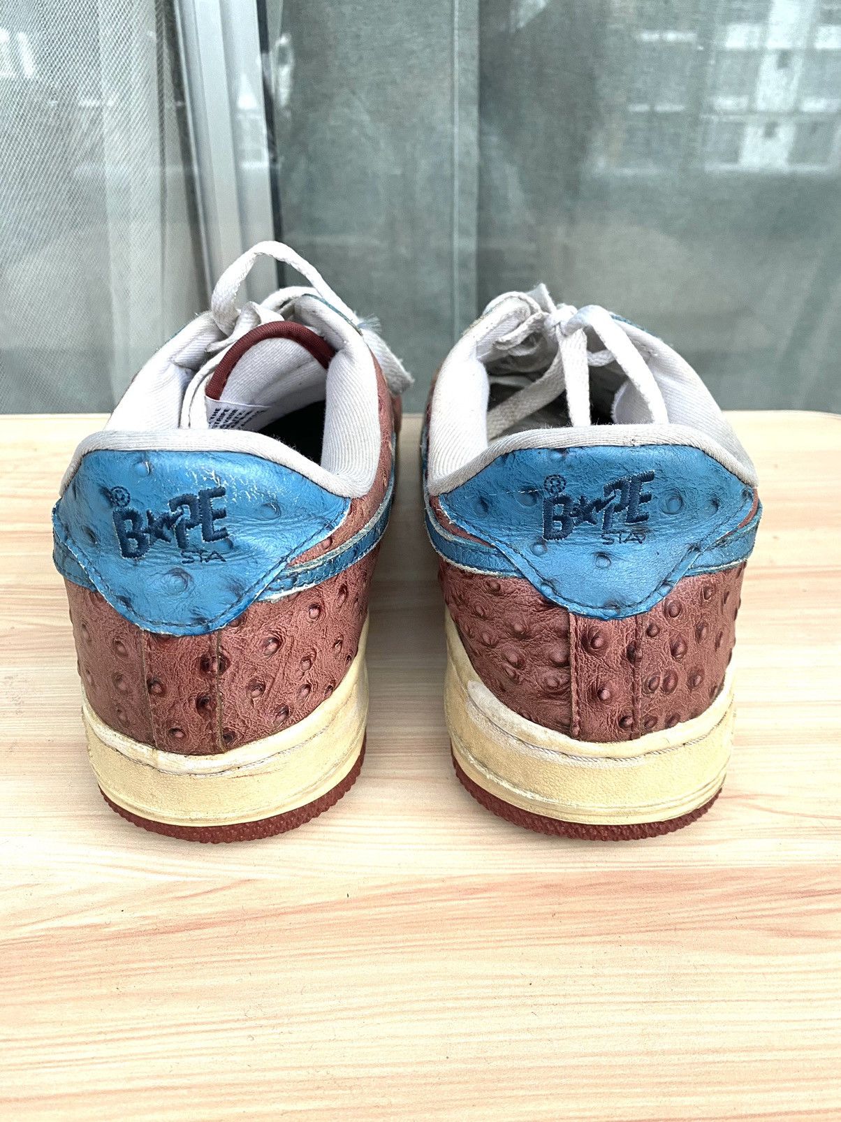 Bape Vintage rare OG Bapesta Ostrich Leather Nigo Era Size US 9.5 / EU 42-43 - 6 Thumbnail