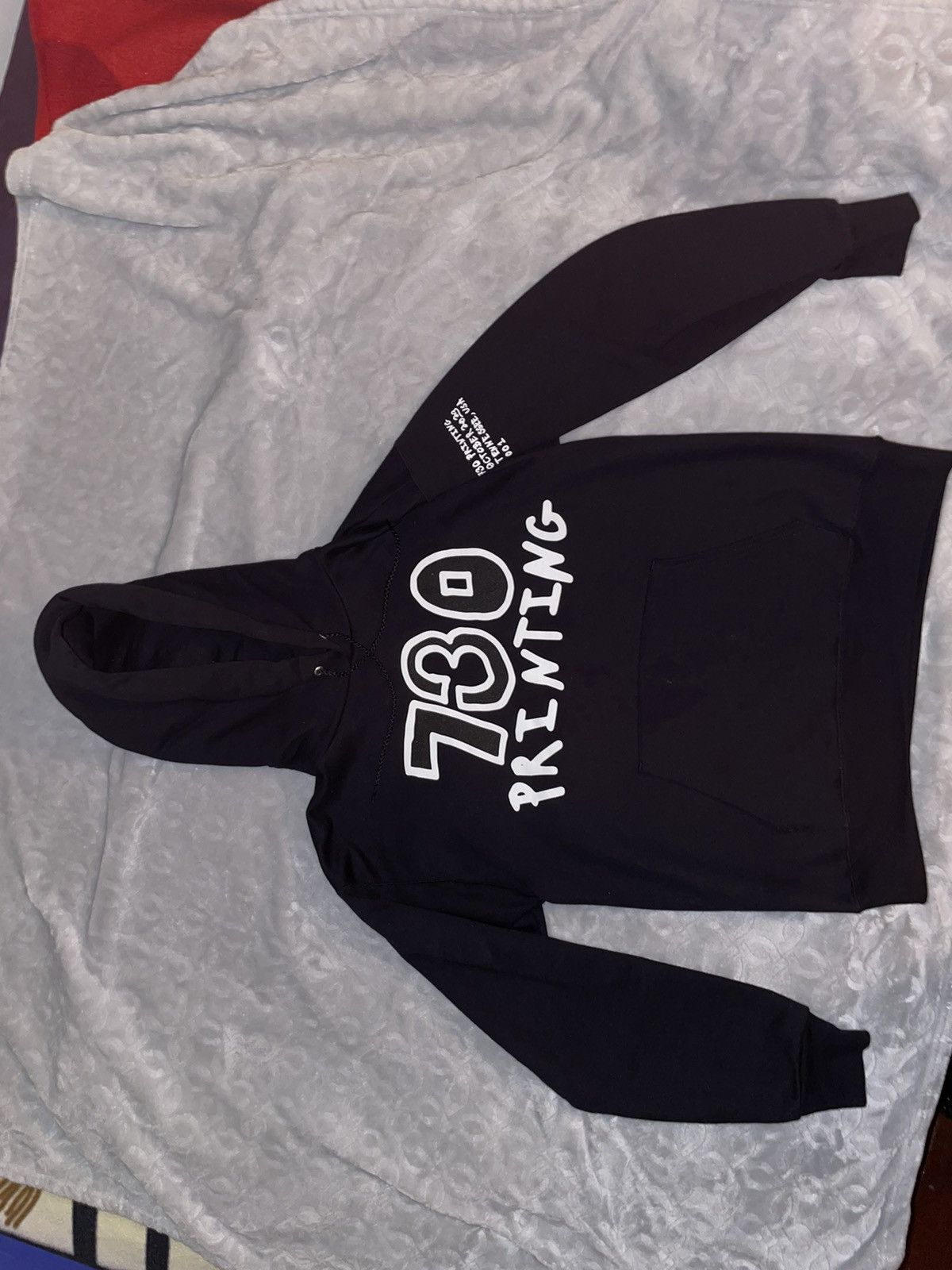 image of Asspizza x Drain Gang 730 Printing Hoodie Launch 001 in Black, Men's (Size Small)