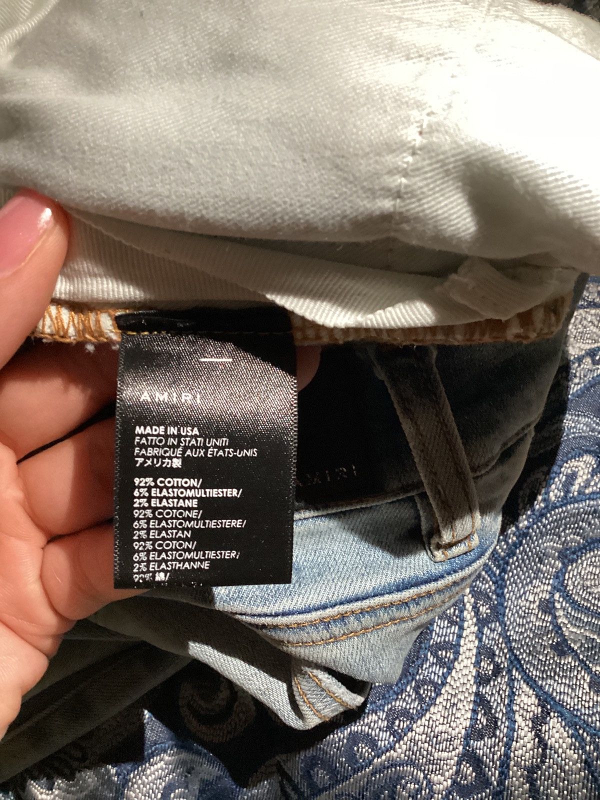 Amiri Amiri bandana zipper jeans Size US 33 - 7 Thumbnail