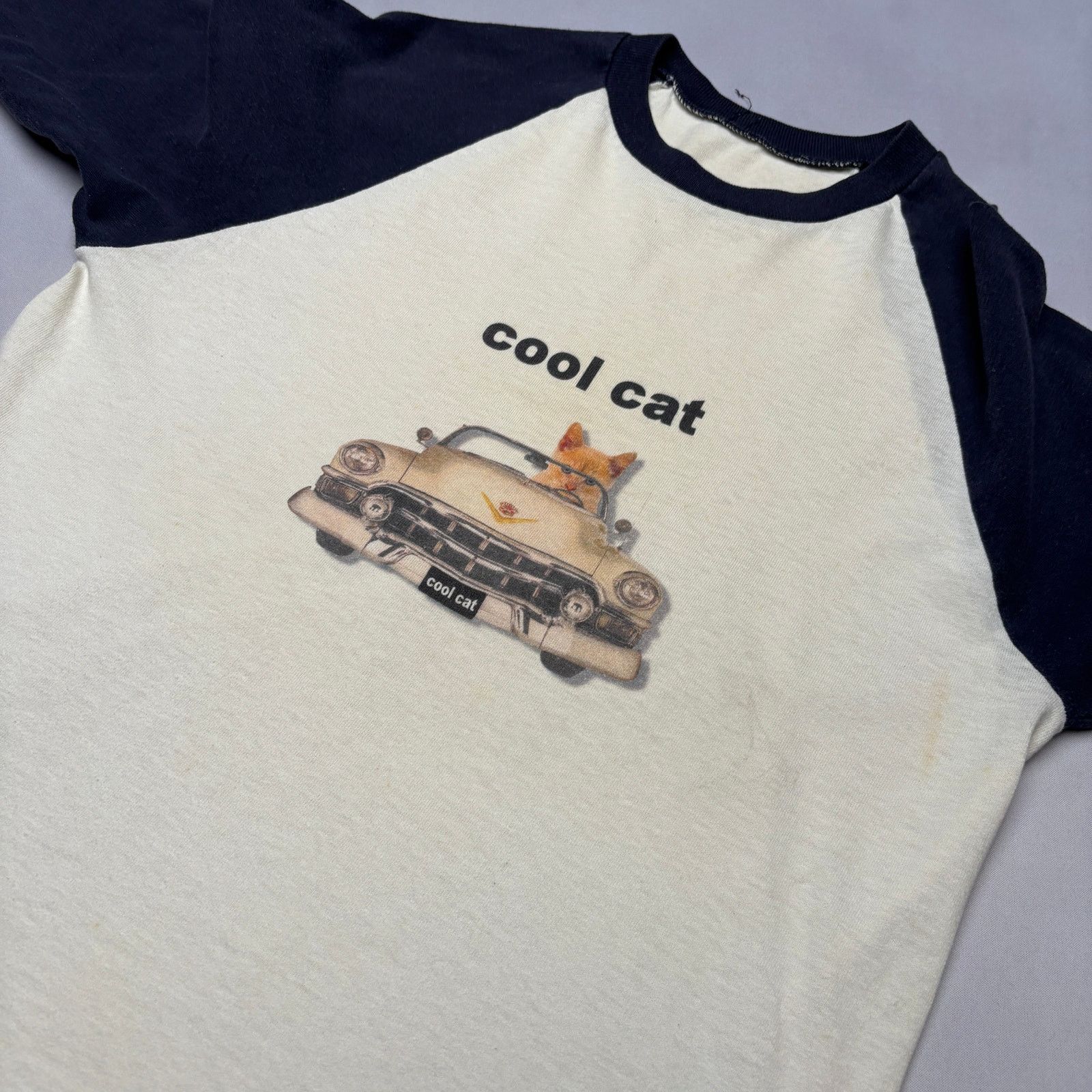 Vintage Vintage Cool Cat Raglan Sleeve Baseball T Shirt 18.5x24 Size US XS / EU 42 / 0 - 6 Thumbnail