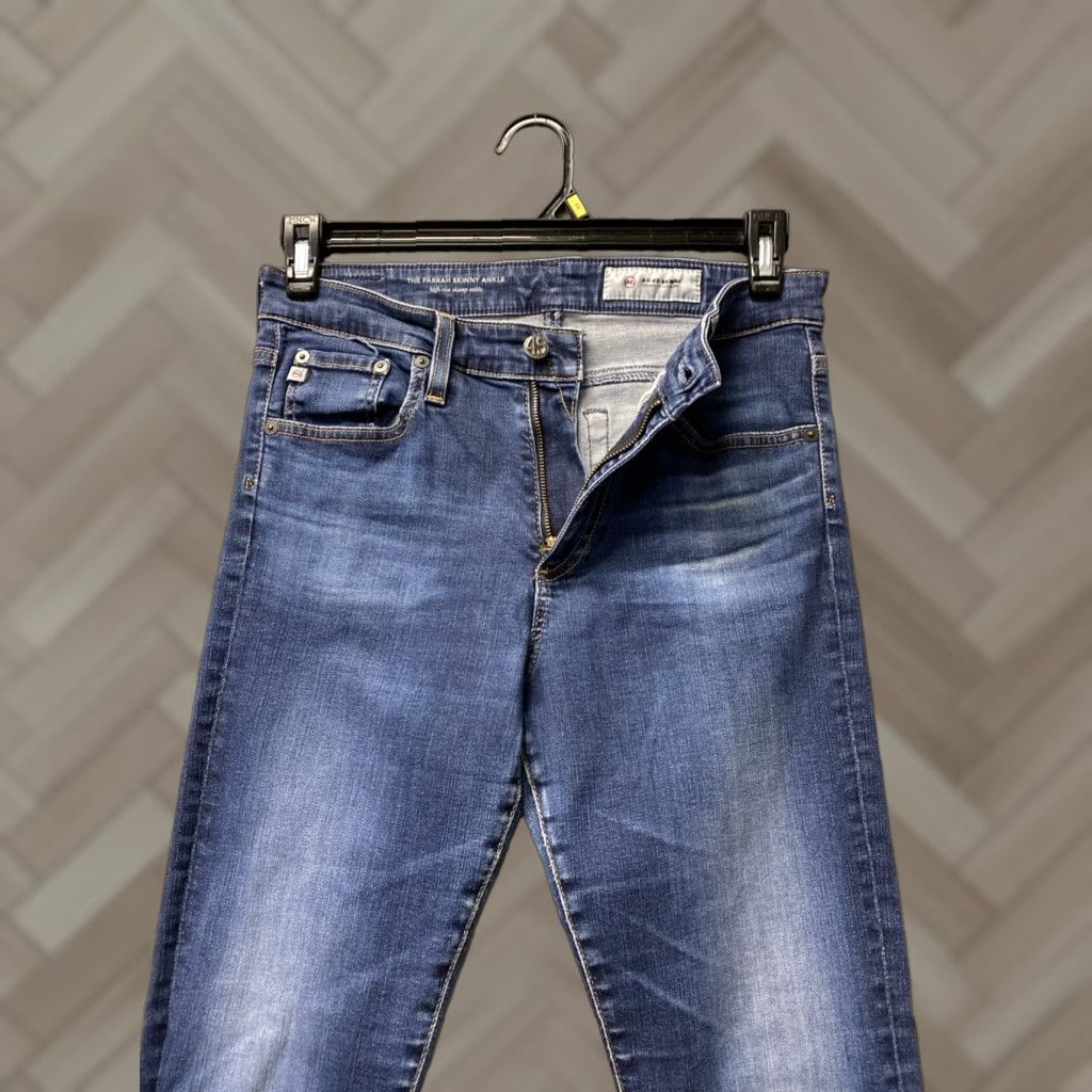 Vintage VINTAGE Adriano Goldschmied Jeans Women’s 28x2 High Rise Skinny Denim Blue 2010s Slim Fit Size 30" / US 8 / IT 44 - 1 Thumbnail
