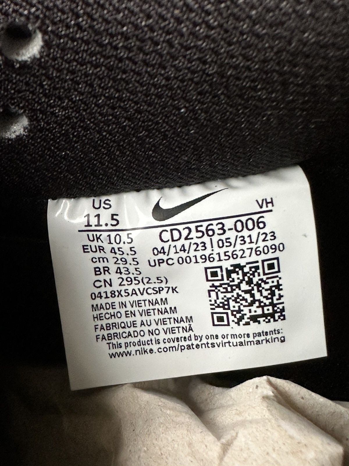 Nike Nike SB Dunk Low Pro Black Gum Size 11.5M CD2563-006 Size US 11.5 / EU 44-45 - 6 Thumbnail