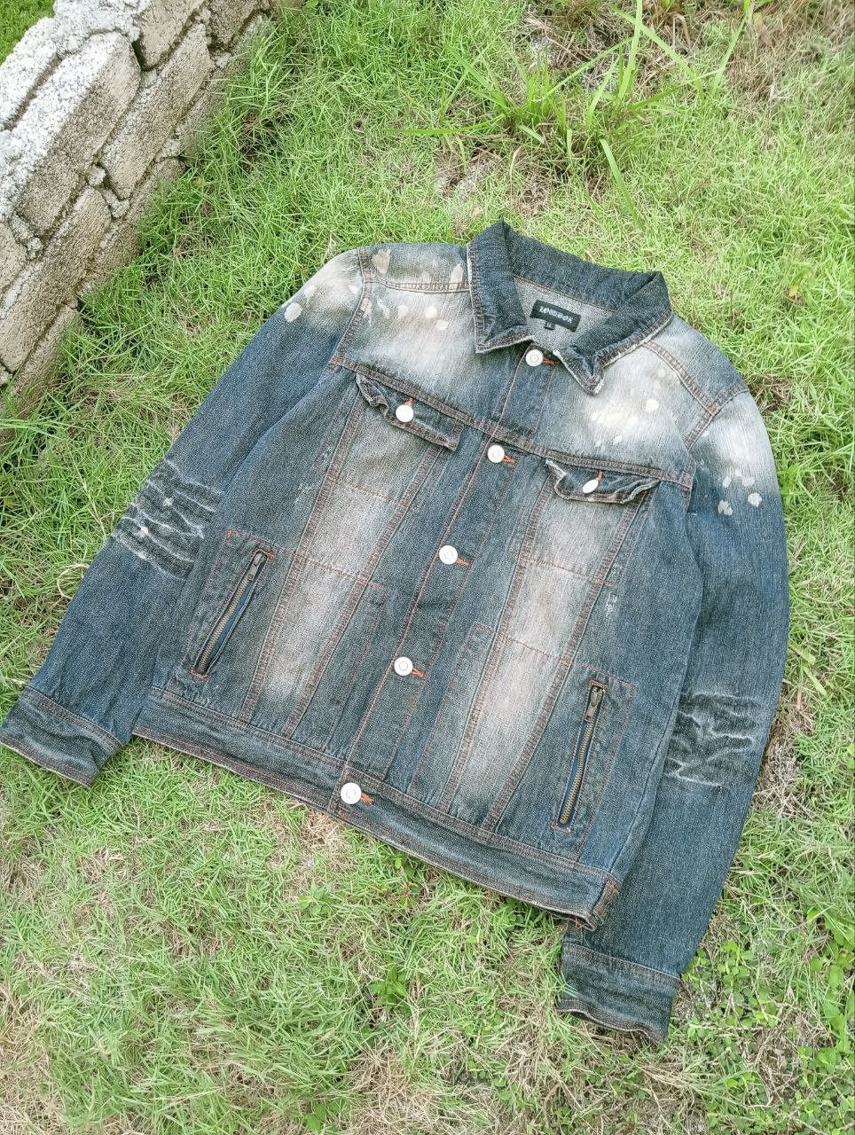 If Six Was Nine JAPANESE LOWBOX DISTRESSED DENIM JACKET Size US L / EU 52-54 / 3 - 2 Thumbnail