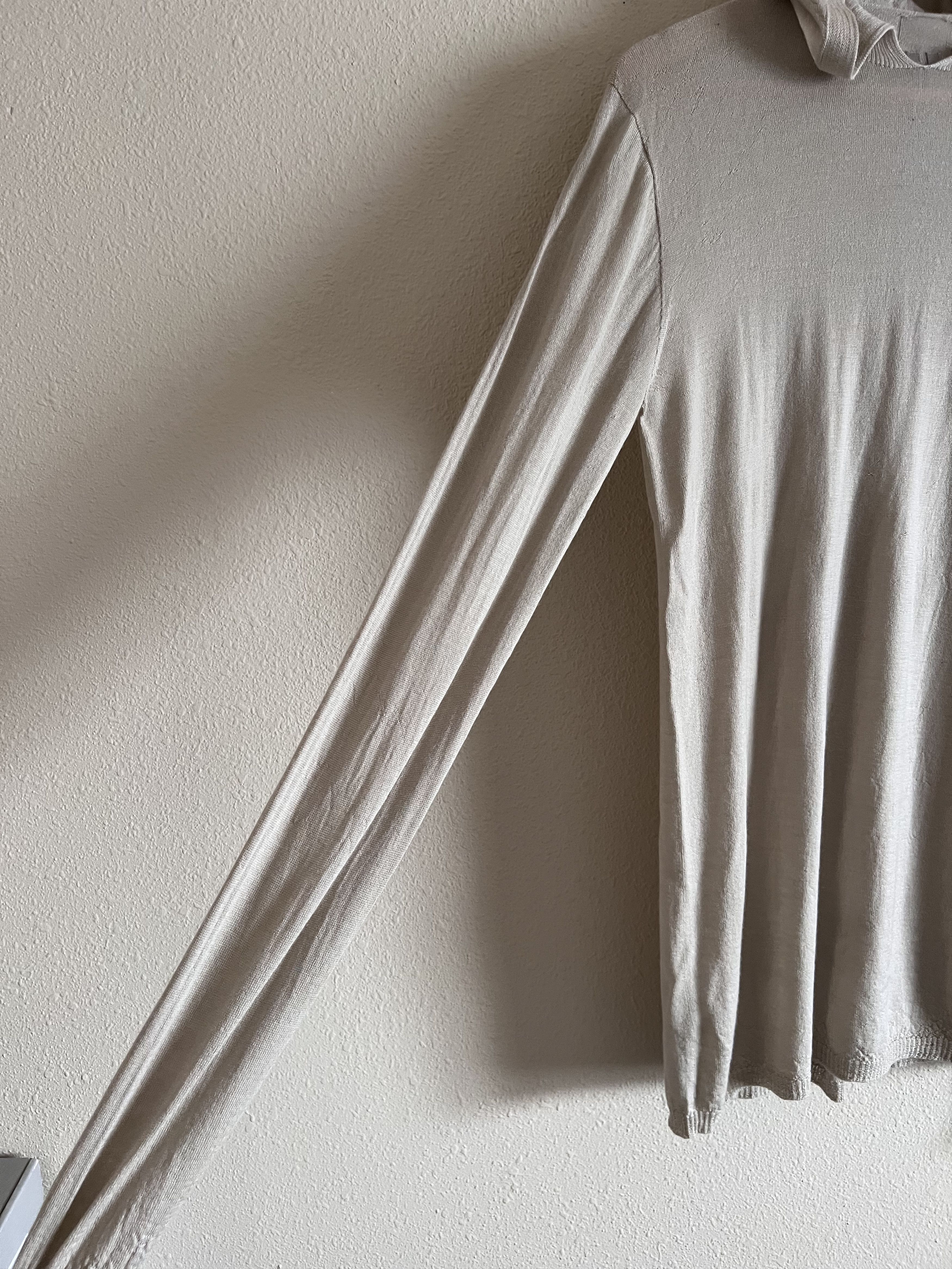 Rick Owens Rick Owens Cashmere Longsleeve Hoody in Pearl Size US M / EU 48-50 / 2 - 4 Thumbnail