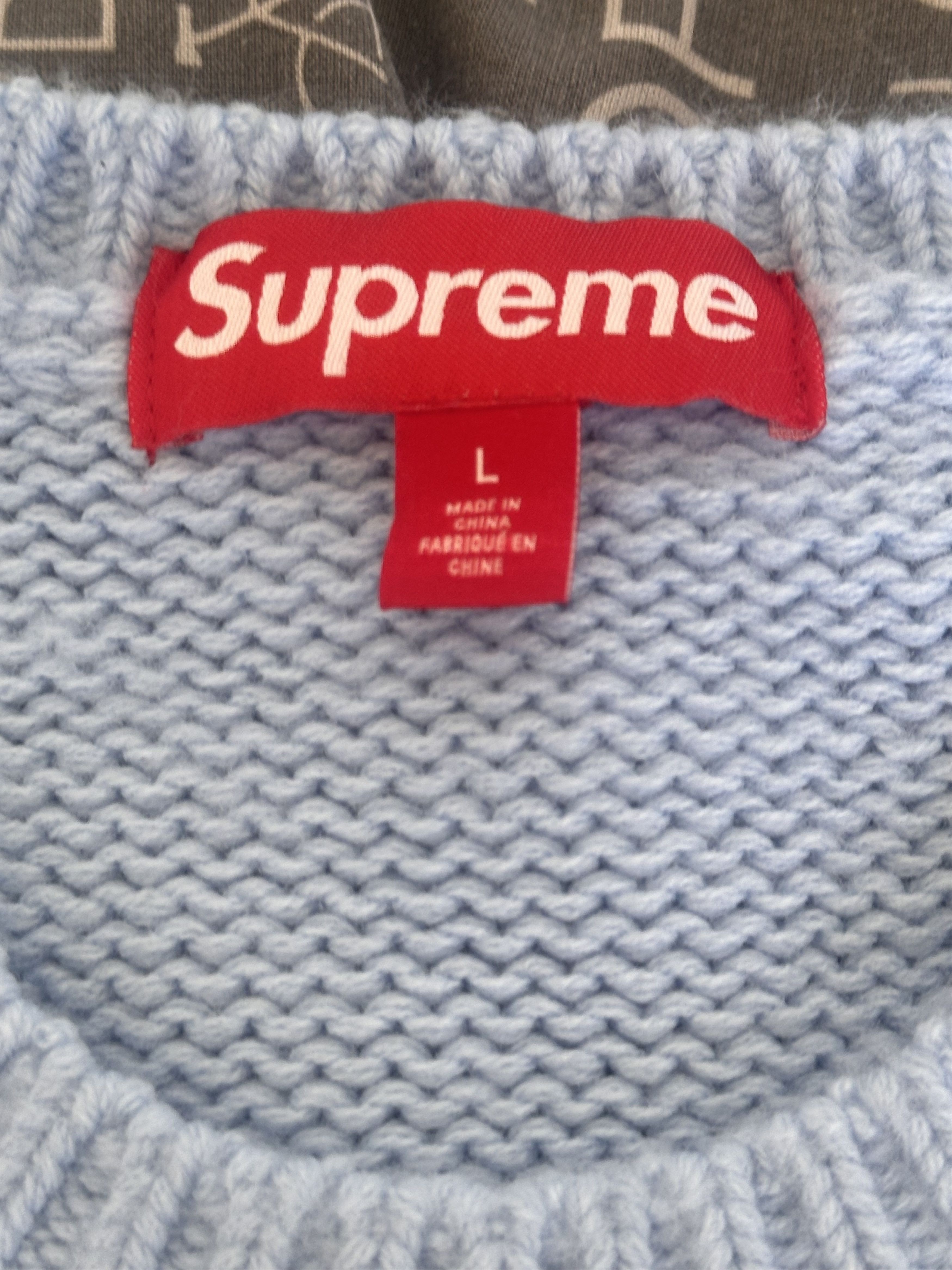 Supreme Old English Sleeves Sweater Size US L / EU 52-54 / 3 - 3 Thumbnail