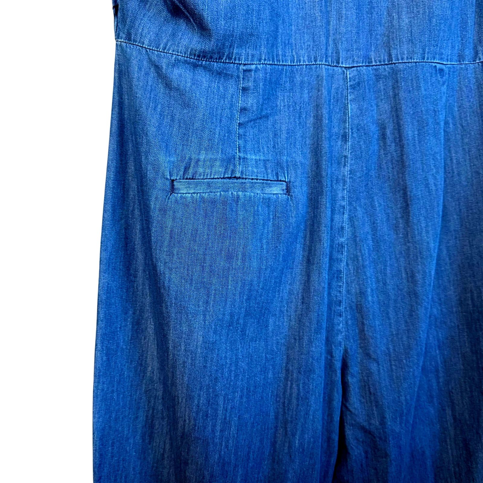 7 For All Mankind 7 For All Mankind Sleeveless Button Up Jumpsuit One Piece XL Size 38" / US 16 / IT 52 - 6 Thumbnail