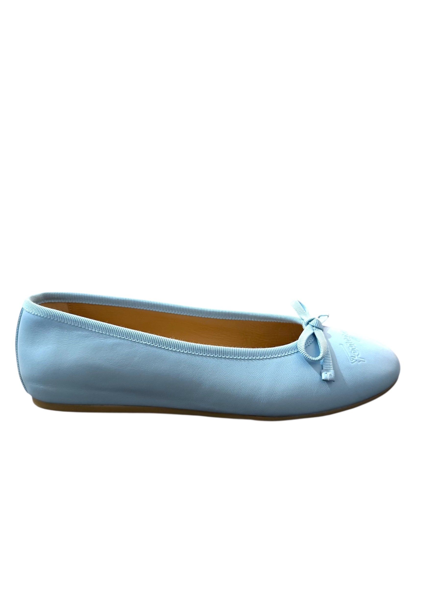 Salvatore Ferragamo Ferragamo Newballet Bow Leather Ballet Flats SIZE 8.5 Size ONE SIZE - 1 Thumbnail