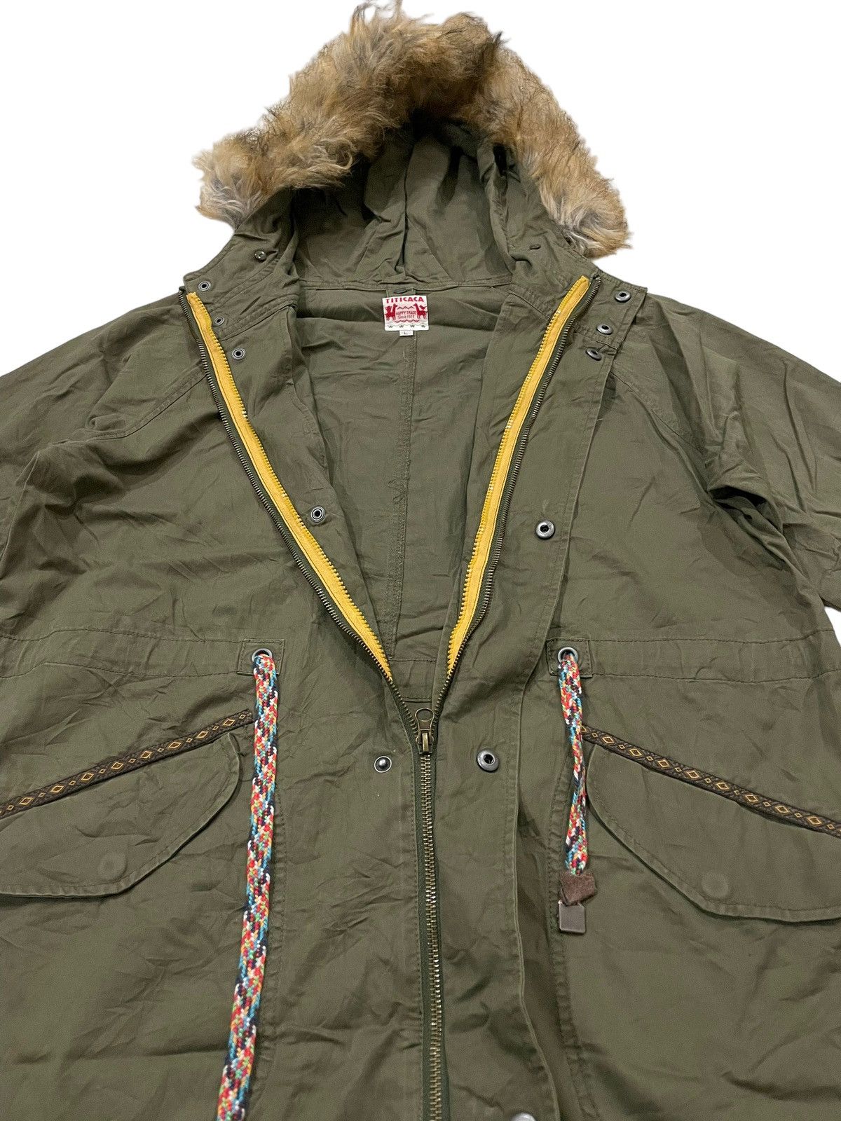 Beauty Beast Titicaca Faux Fur Hood Bondage Punk Parka Jacket Size US L / EU 52-54 / 3 - 8 Thumbnail