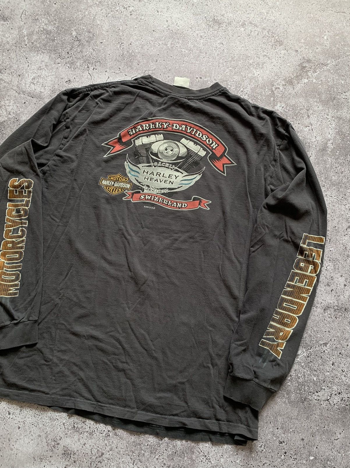 Harley Davidson × Vintage 🔥VINTAGE HARLEY DAVIDSON FADED LONG SLEEVE T-SHIRT Size US L / EU 52-54 / 3 - 10 Thumbnail