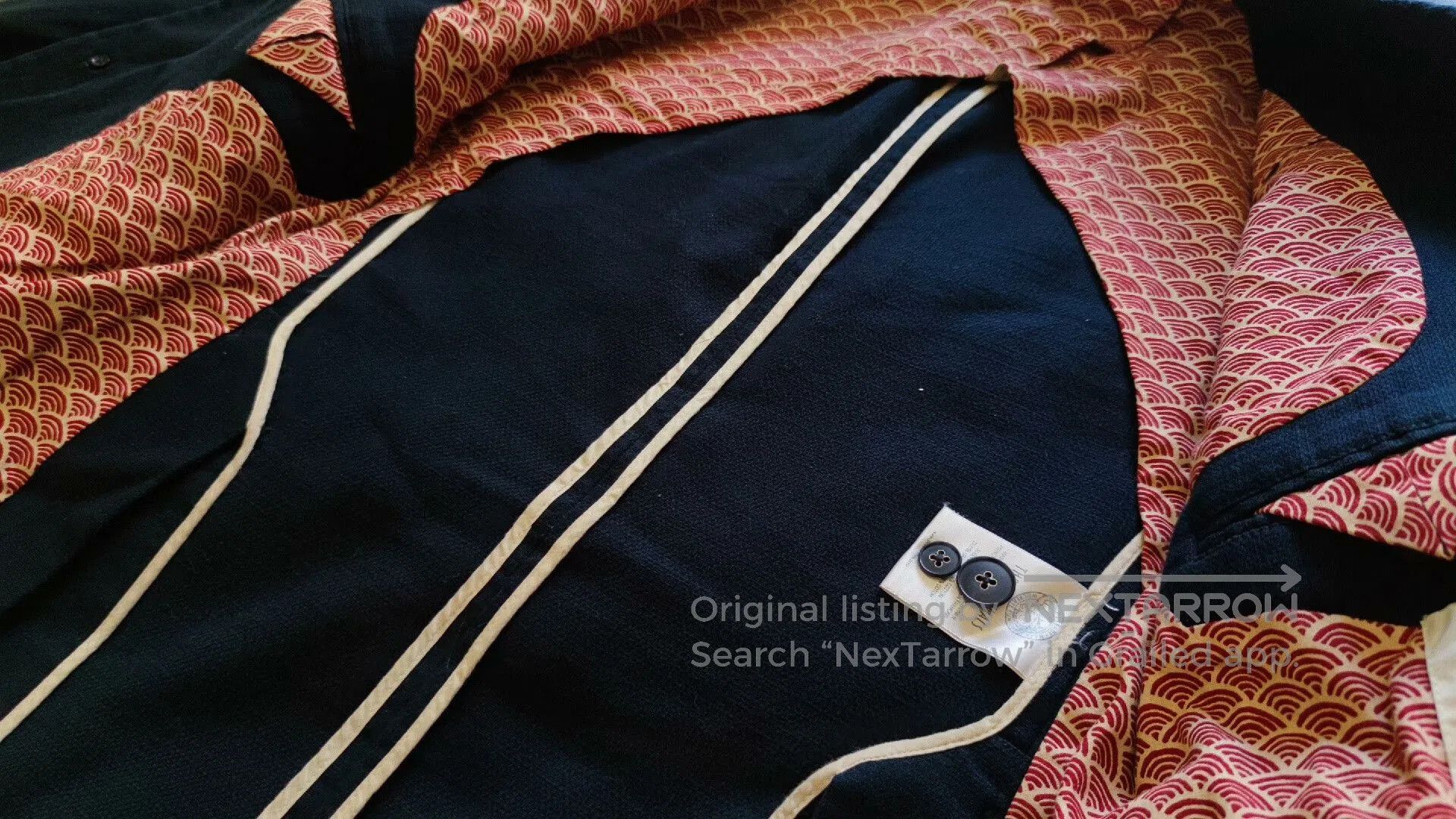 Other Handmade Blue Dye Suit with Wave Lining. Size US S / EU 44-46 / 1 - 5 Thumbnail